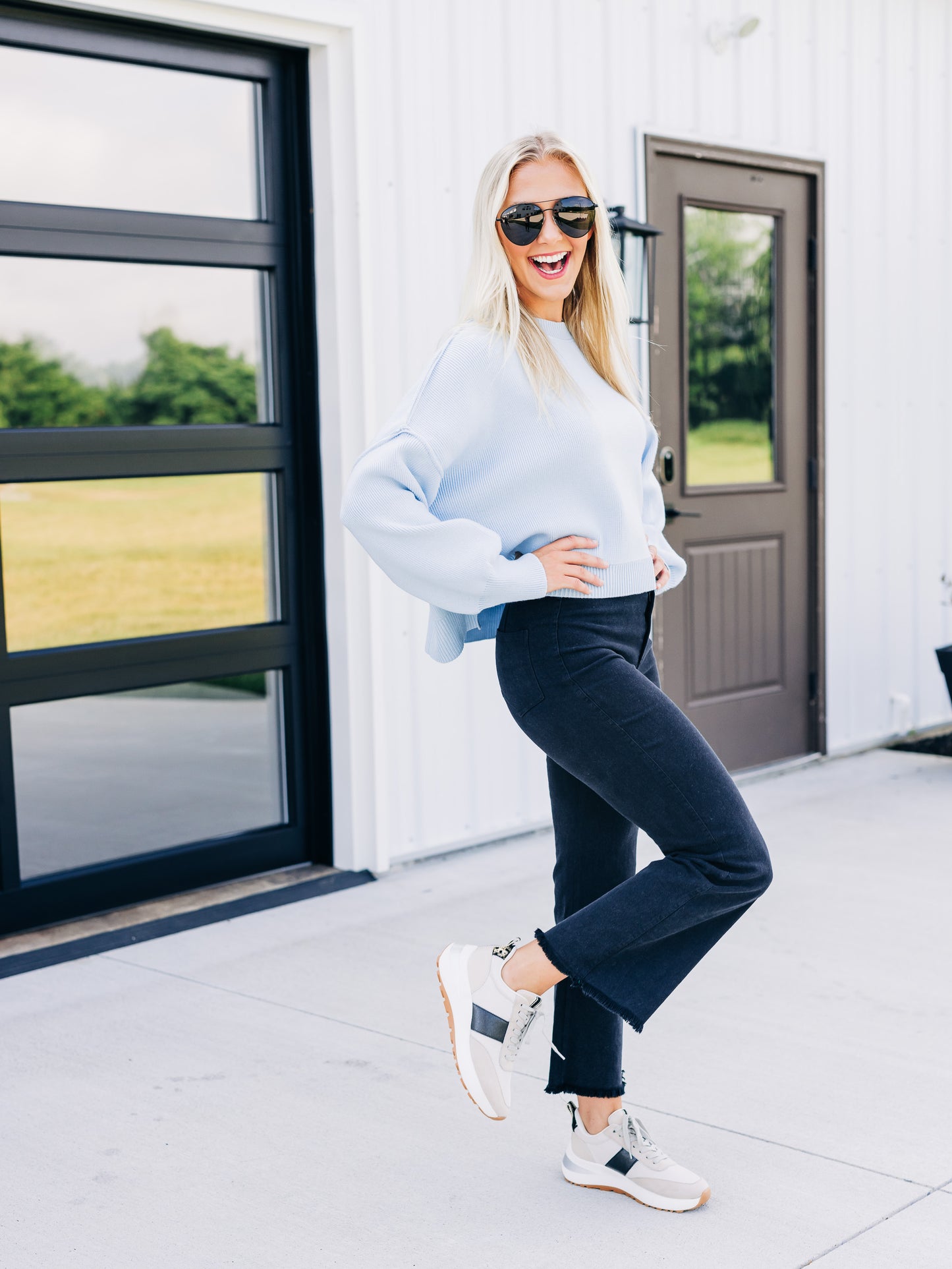 Open Road Ahead Sky Sweater