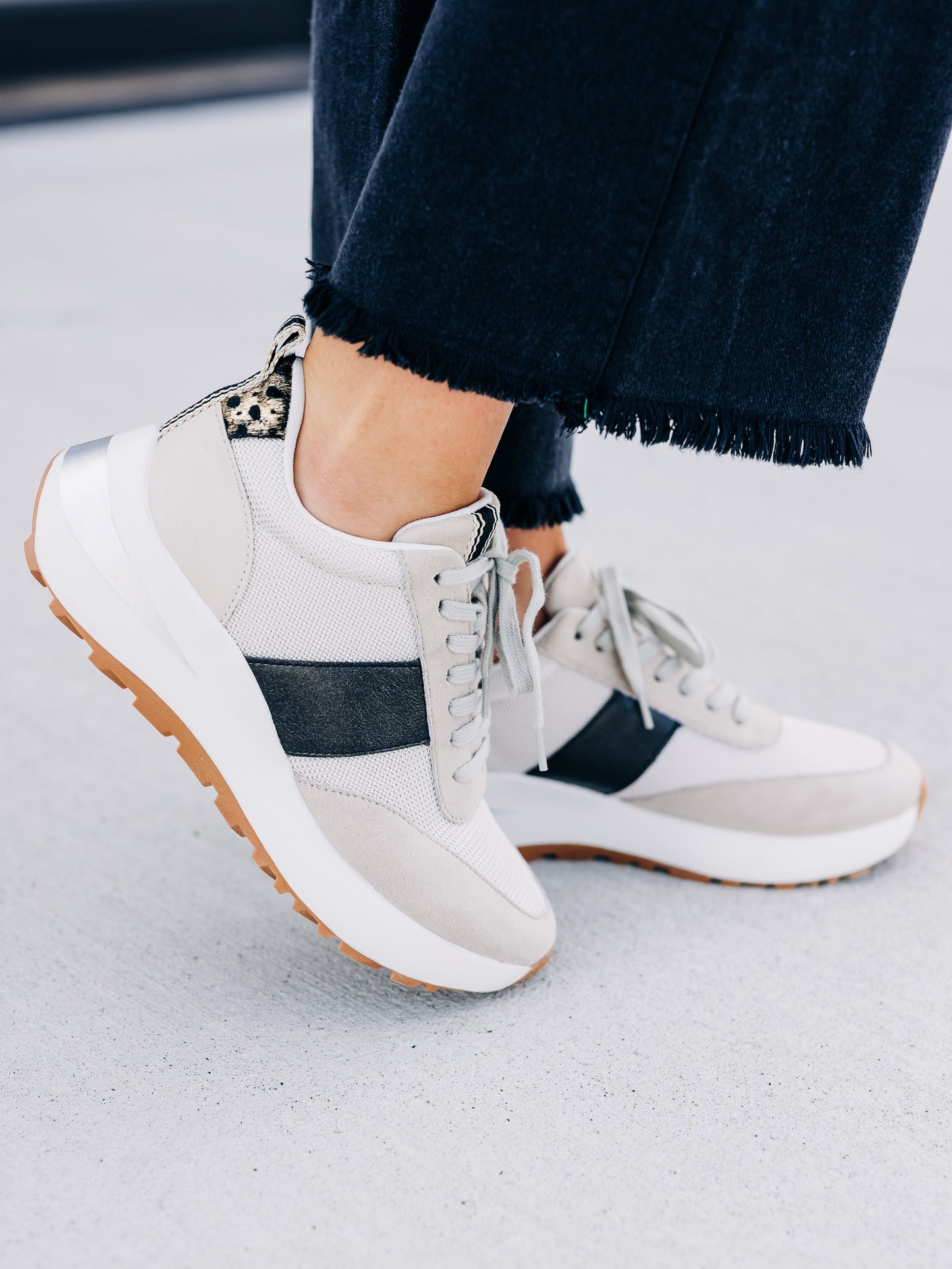 Serafina Gold Black Hair Sneaker