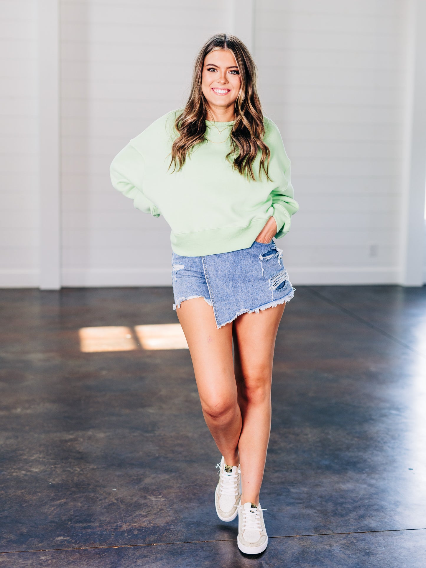 My Day Off Lime Sweatshirt