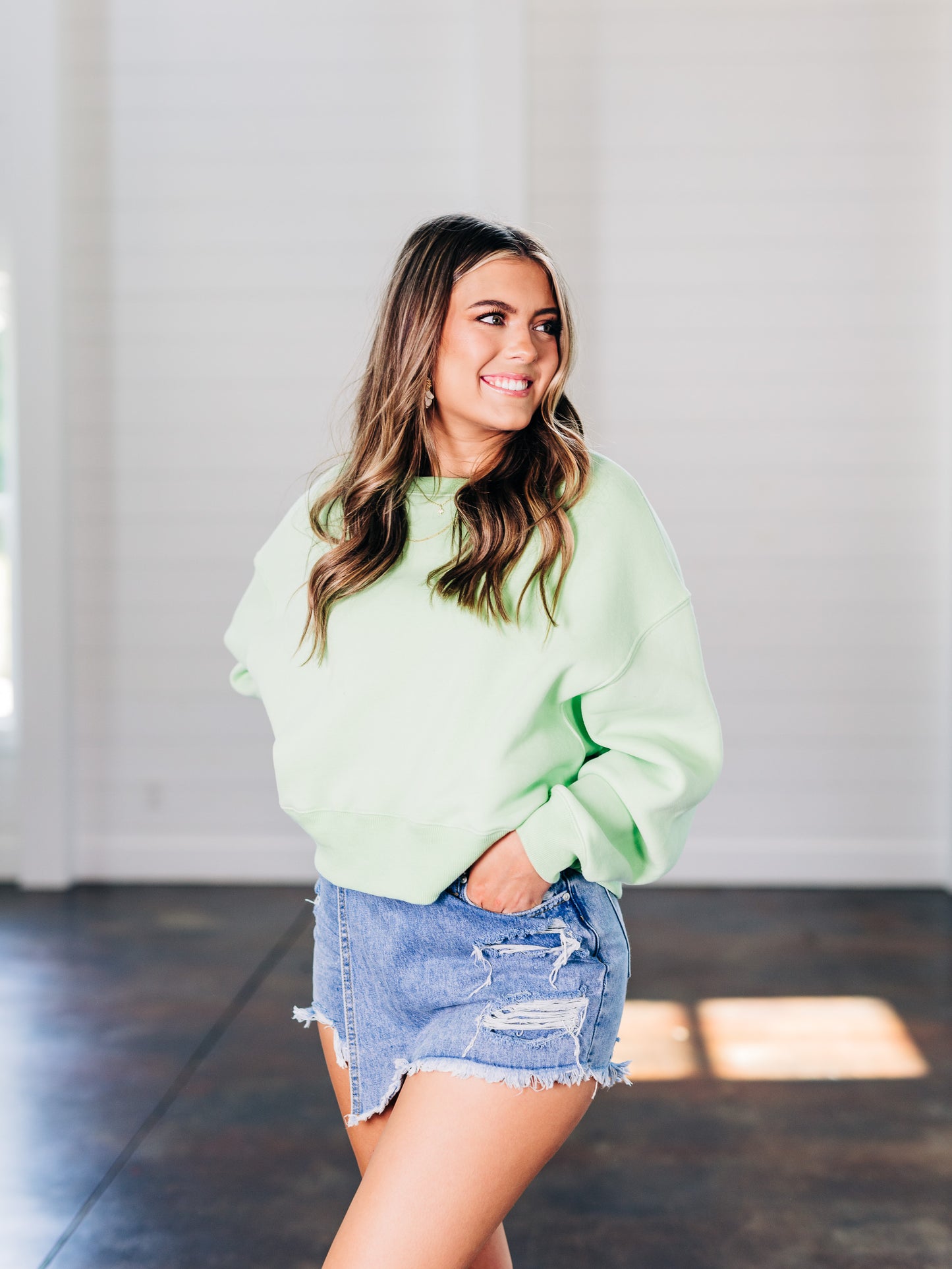 My Day Off Lime Sweatshirt