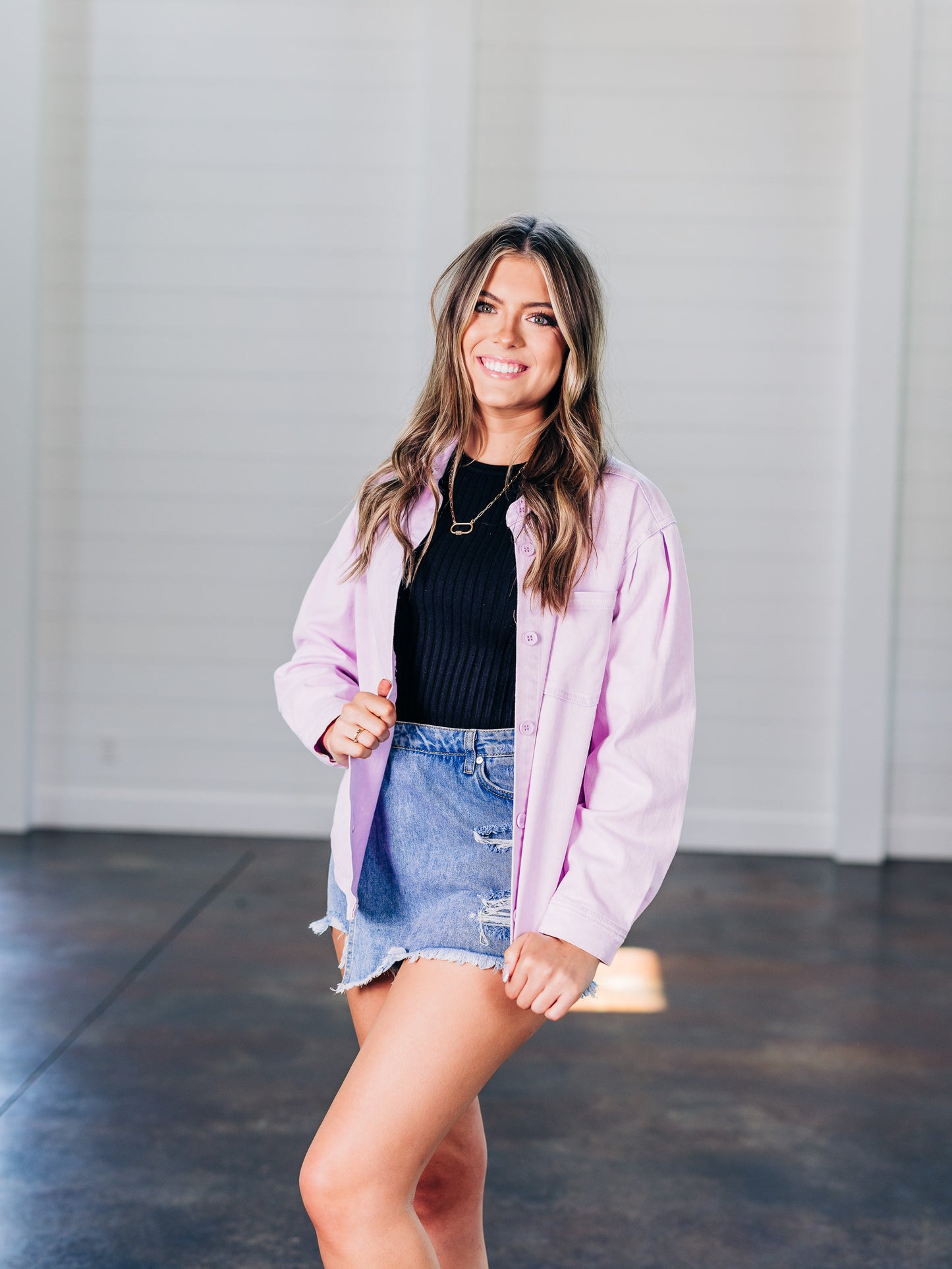 One Day At A Time Lavender Shacket