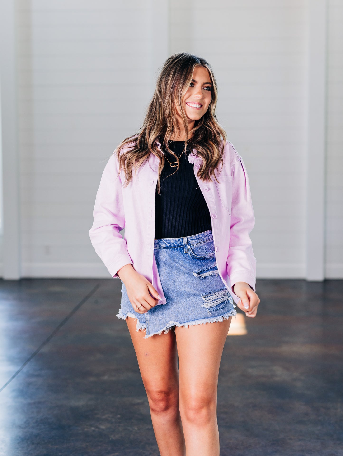 One Day At A Time Lavender Shacket