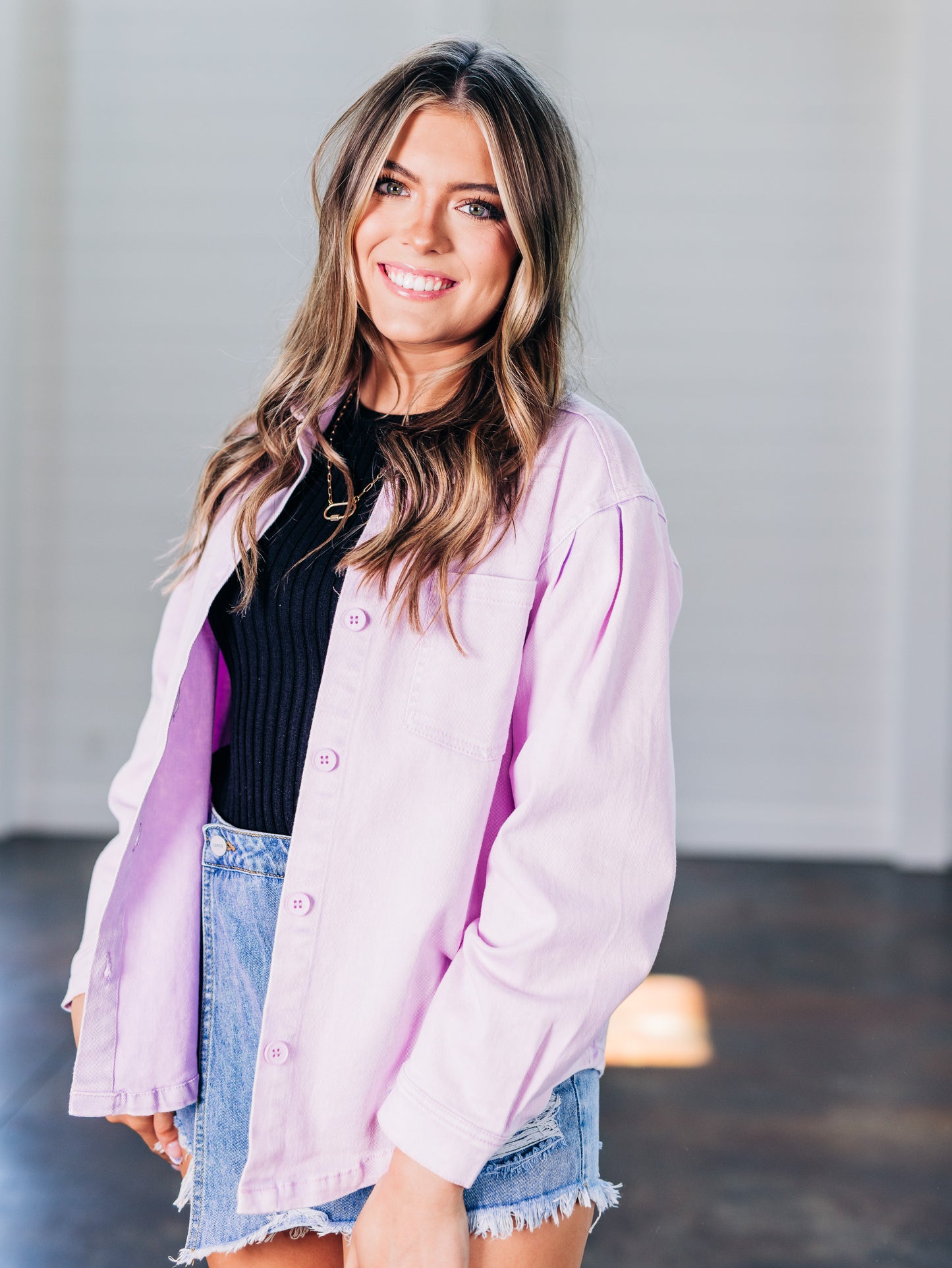 One Day At A Time Lavender Shacket