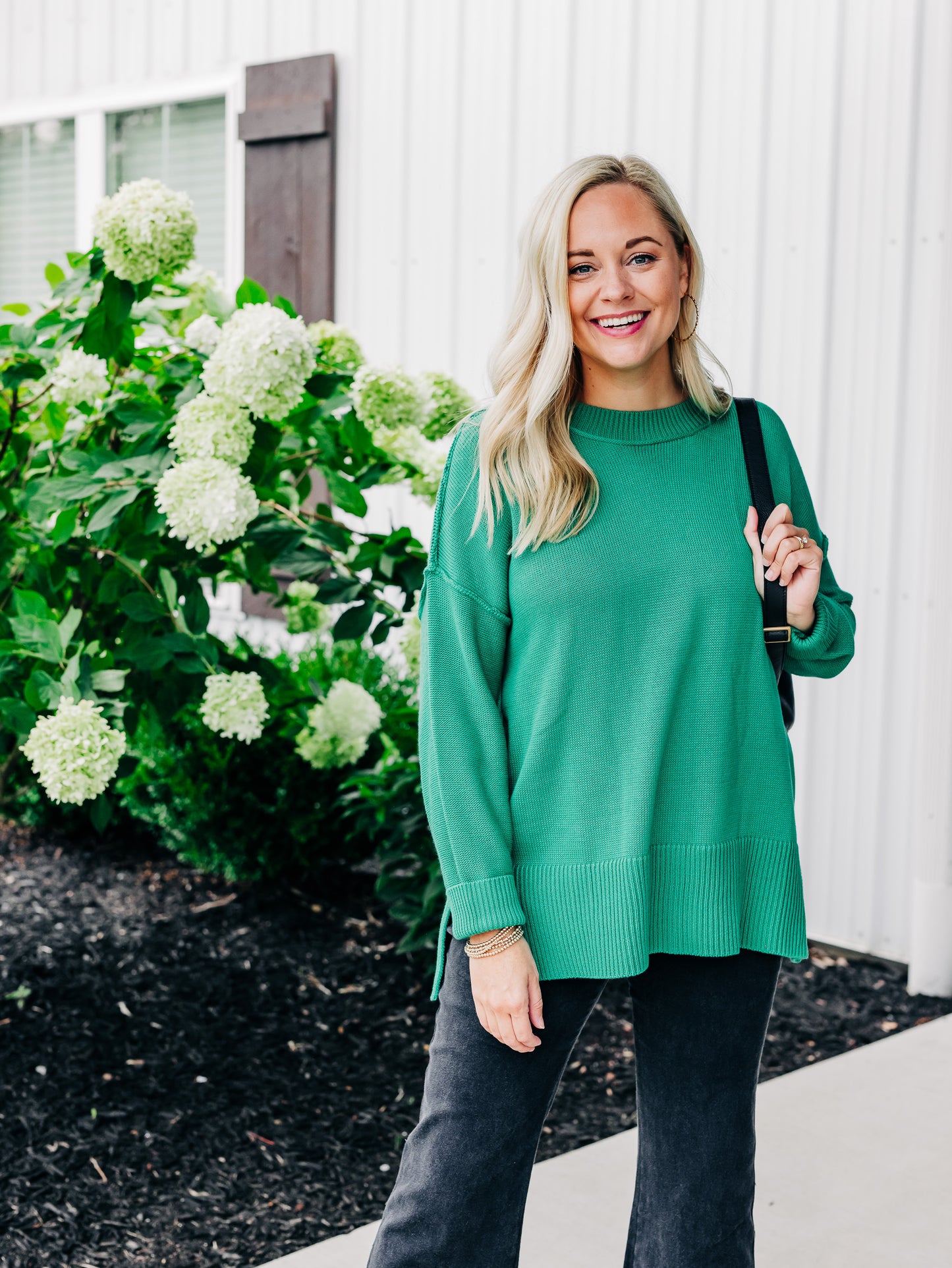 Time After Time Kelly Green Sweater