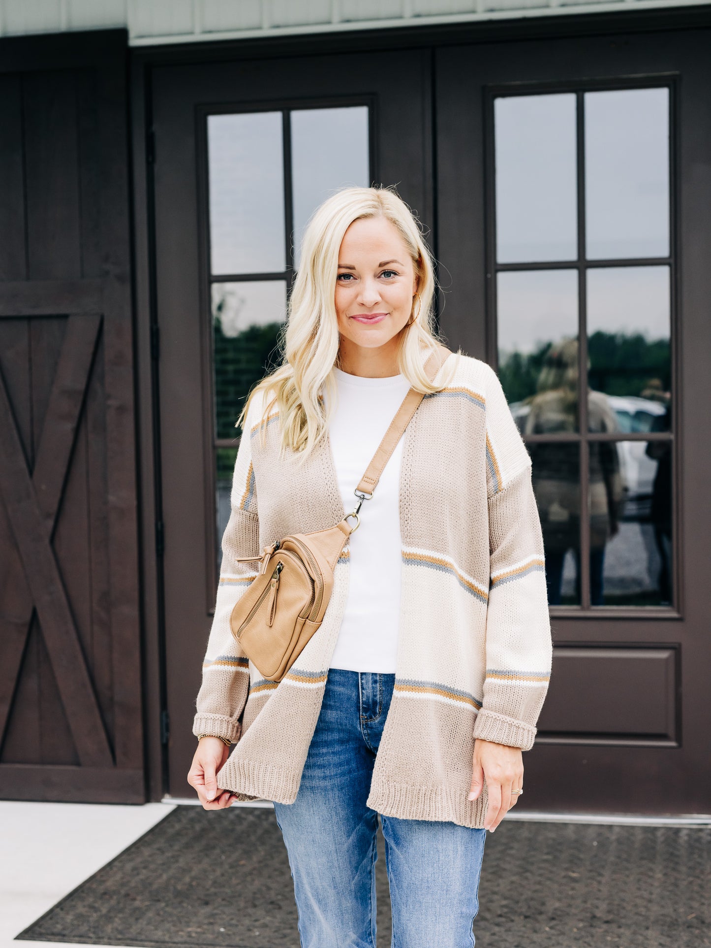 True Tradition Natural/Mocha Cardigan
