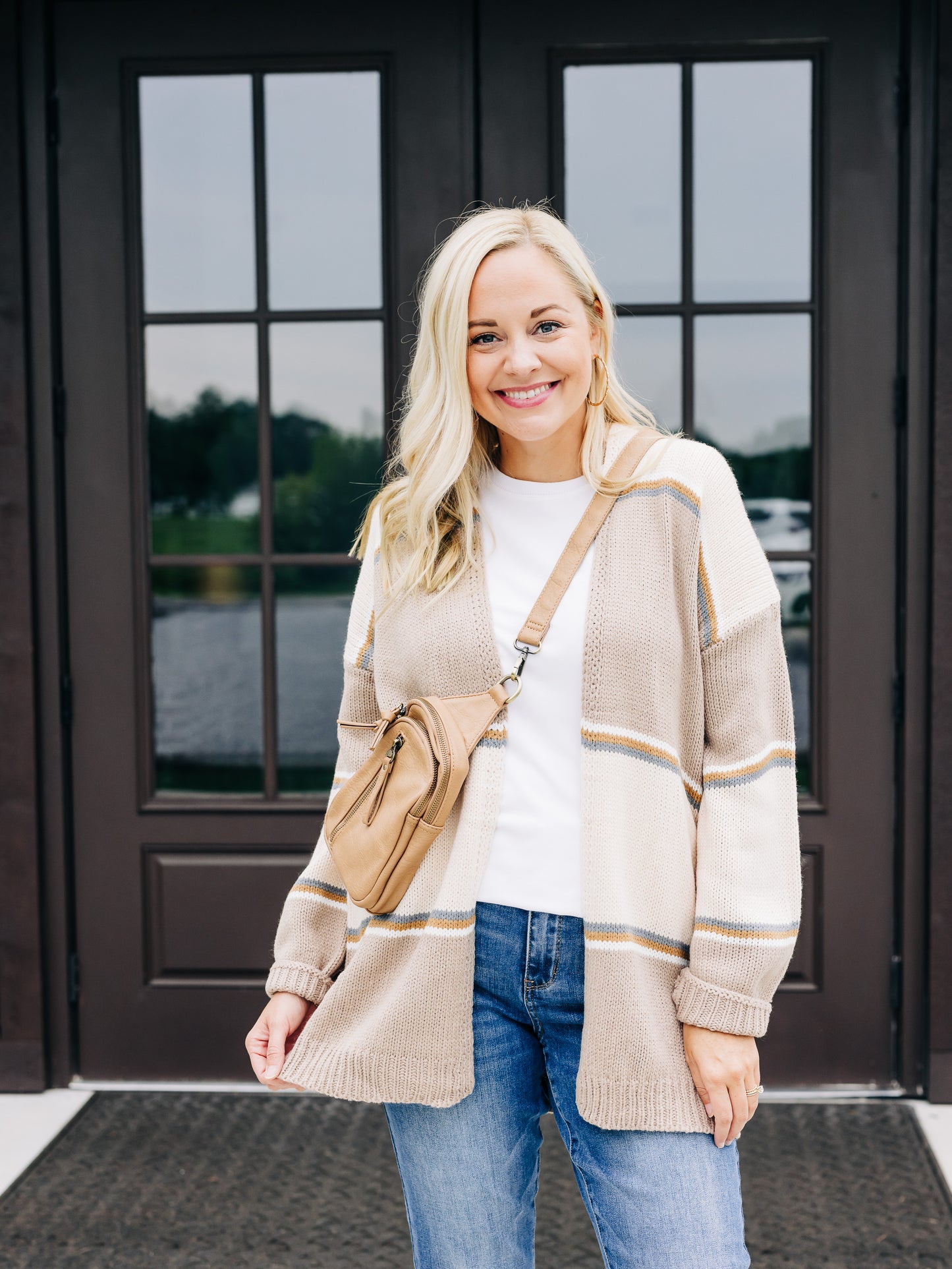 True Tradition Natural/Mocha Cardigan