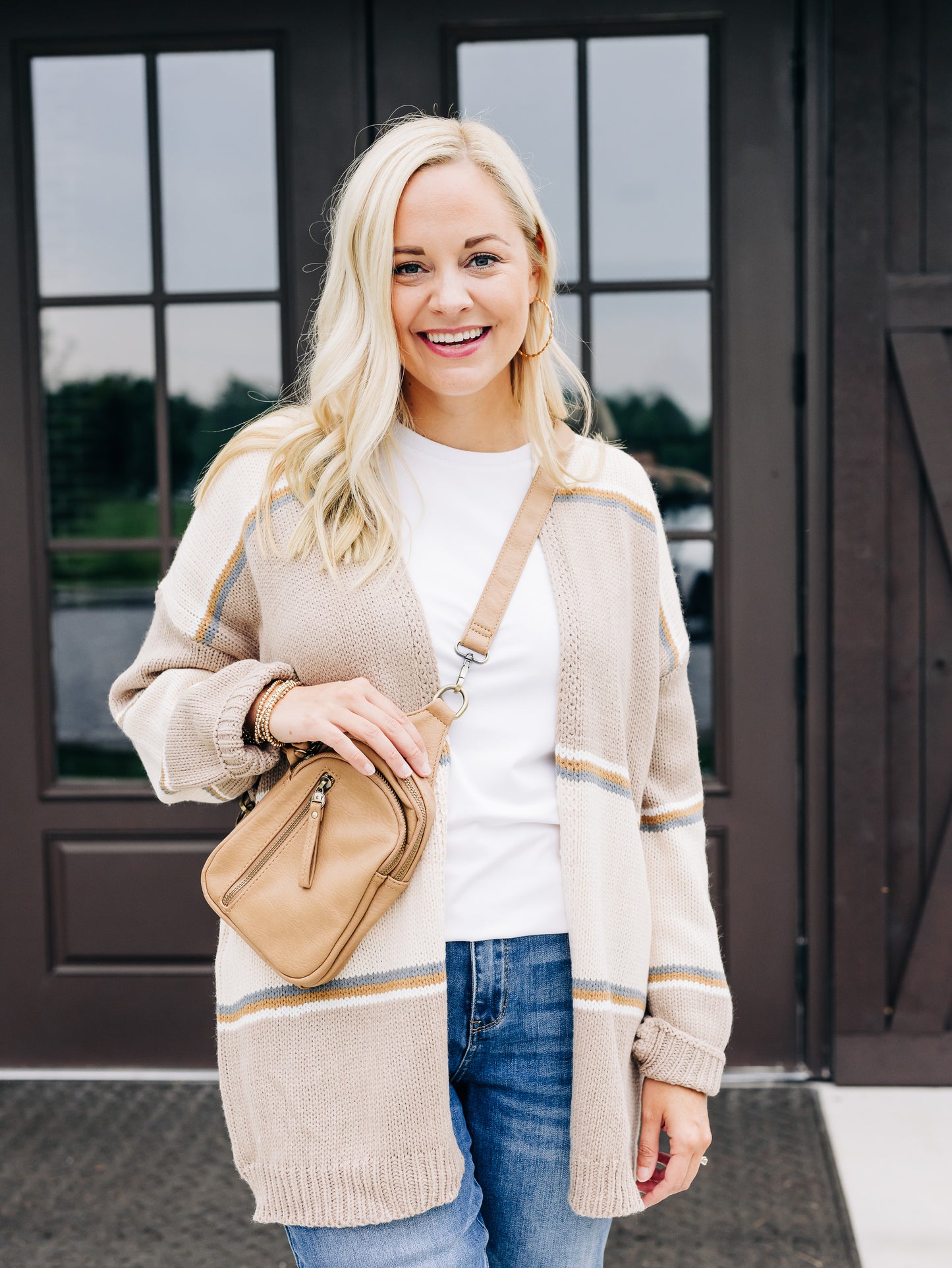 True Tradition Natural/Mocha Cardigan