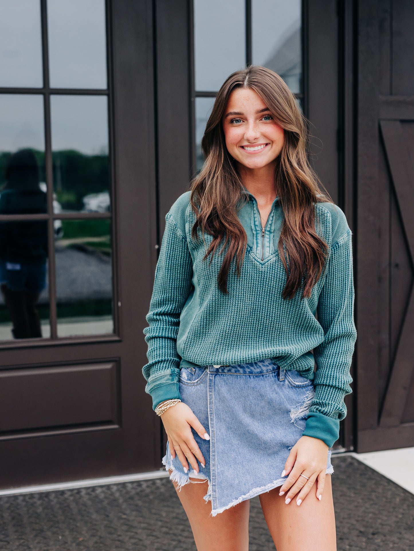 Ashton Zip Dried Pine Thermal Top