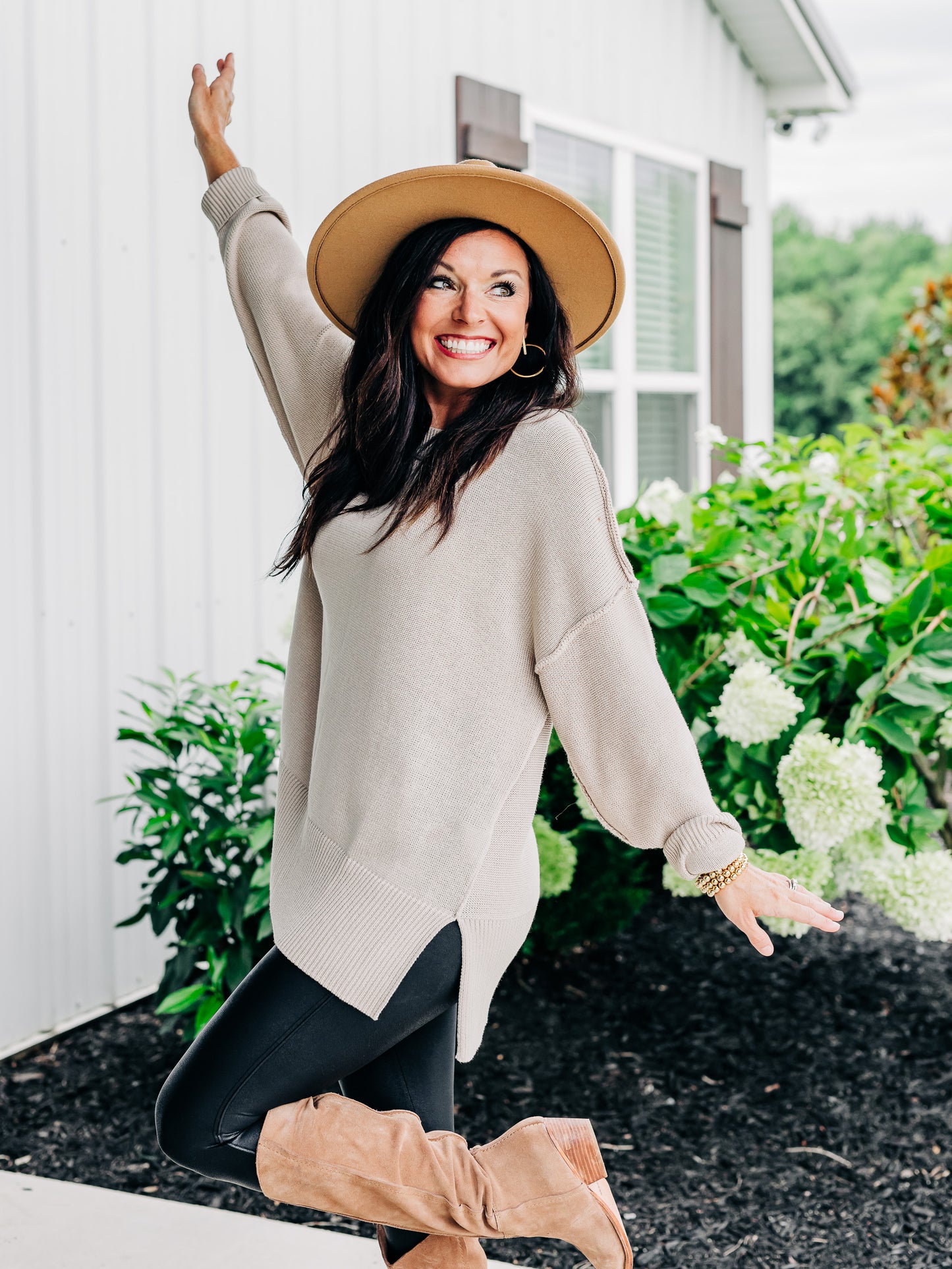 Time After Time Taupe Sweater