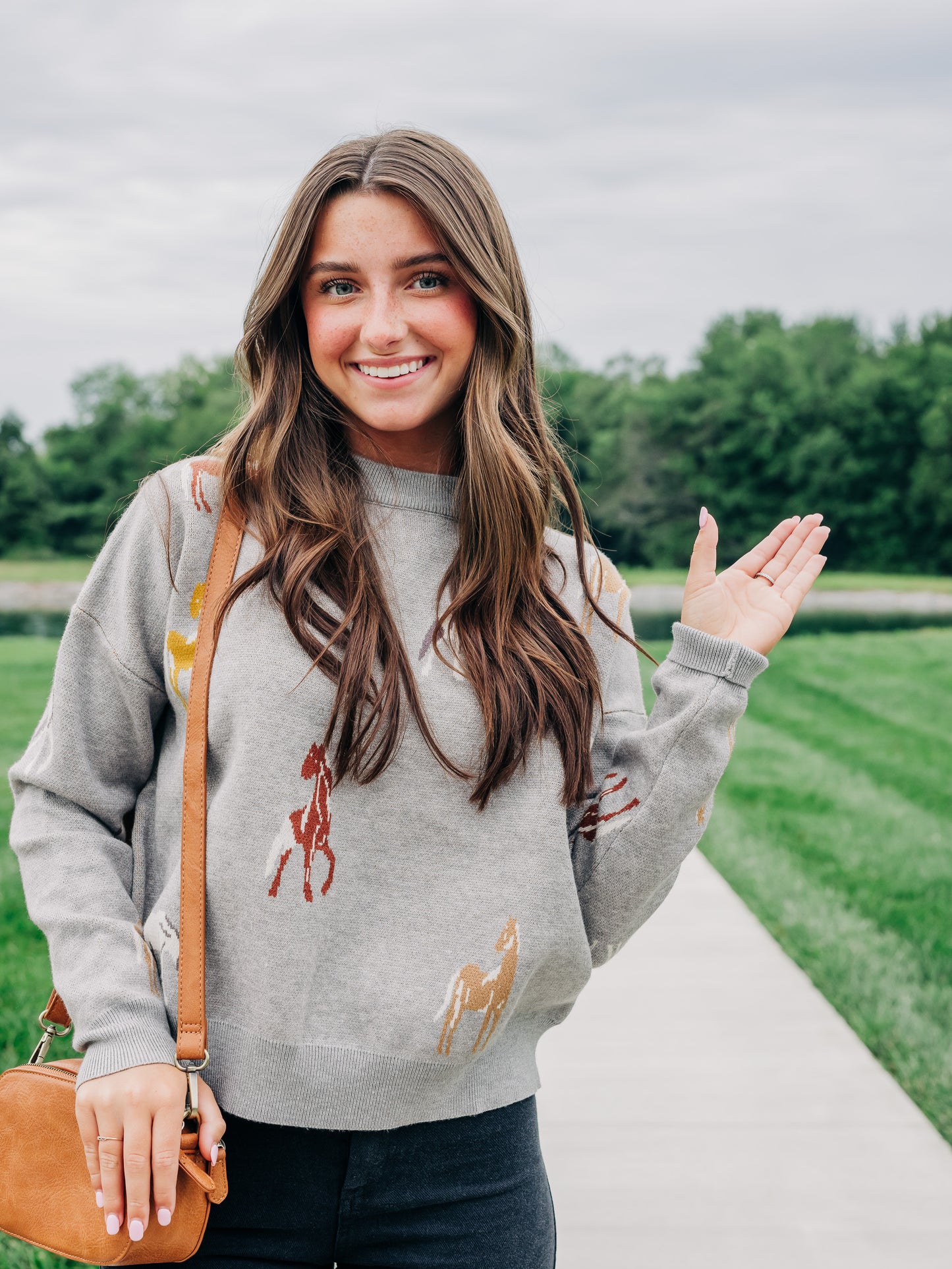 Traveling Far Heather Grey Sweater