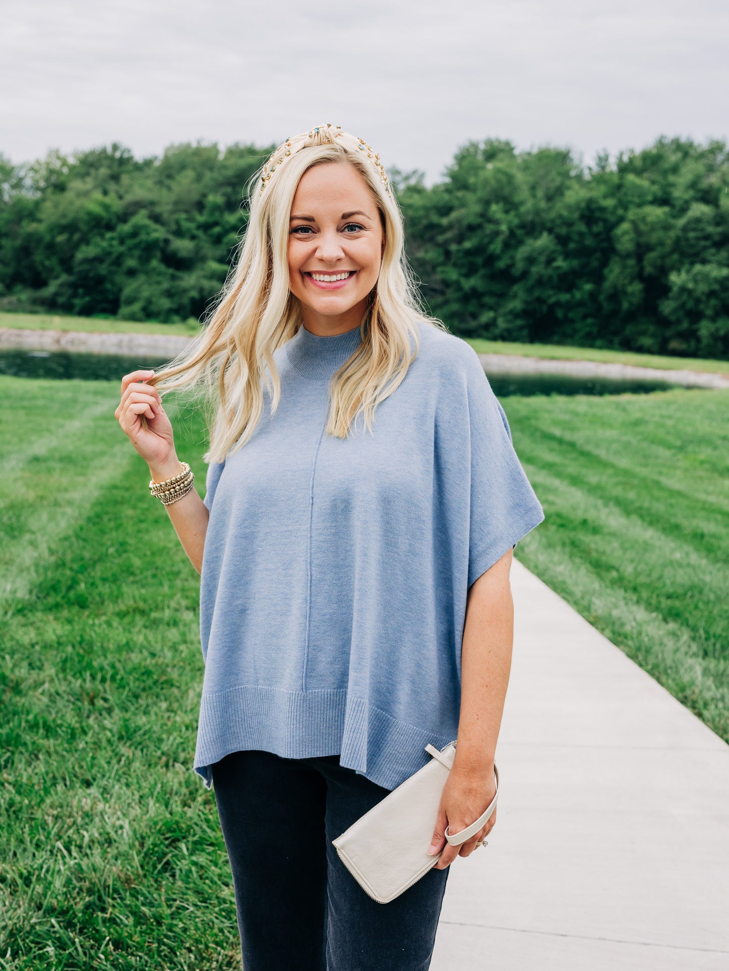 Caroline Lt. Denim Top