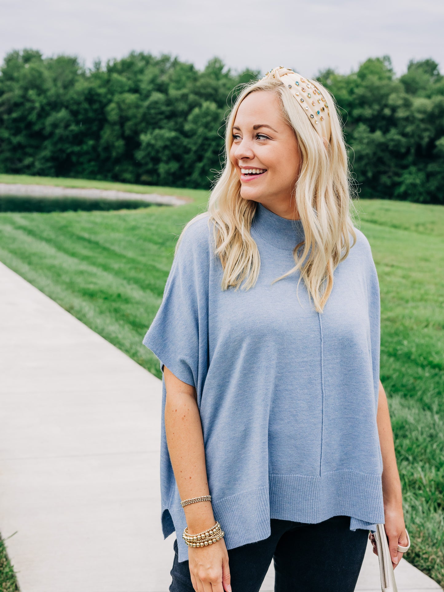 Caroline Lt. Denim Top
