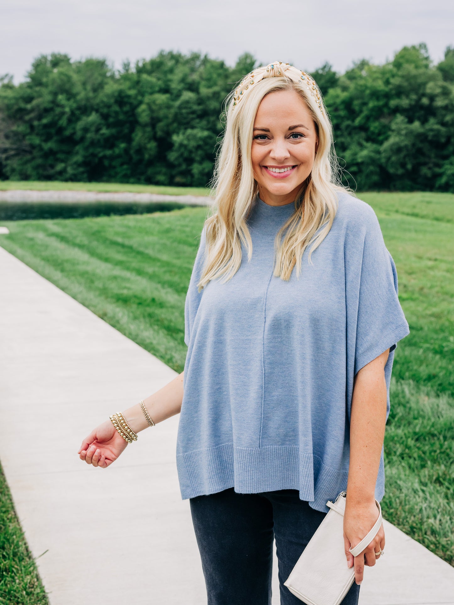 Caroline Lt. Denim Top