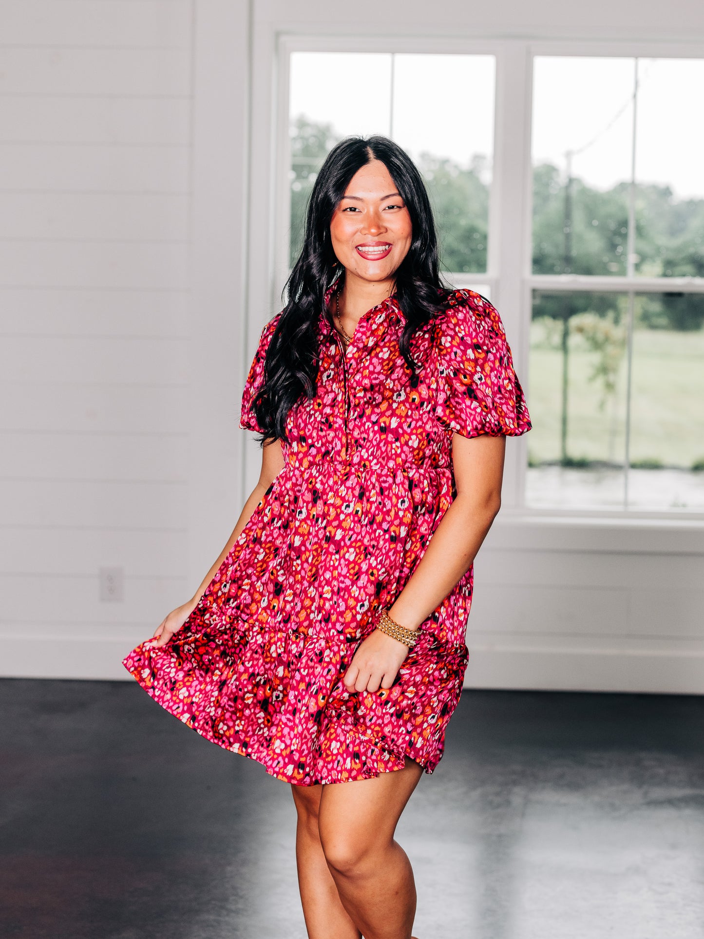 Waste No Time Magenta Dress