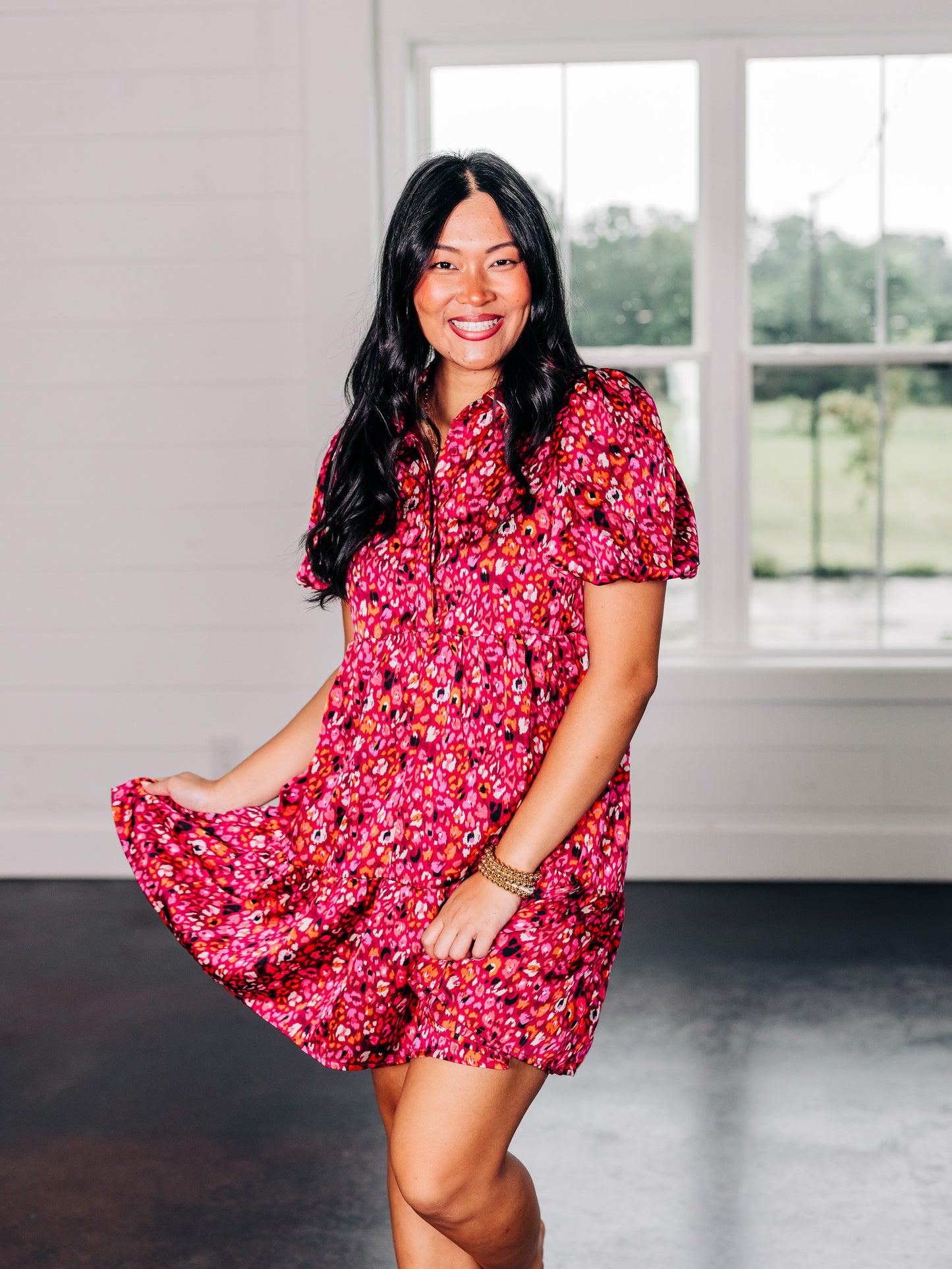 Waste No Time Magenta Dress