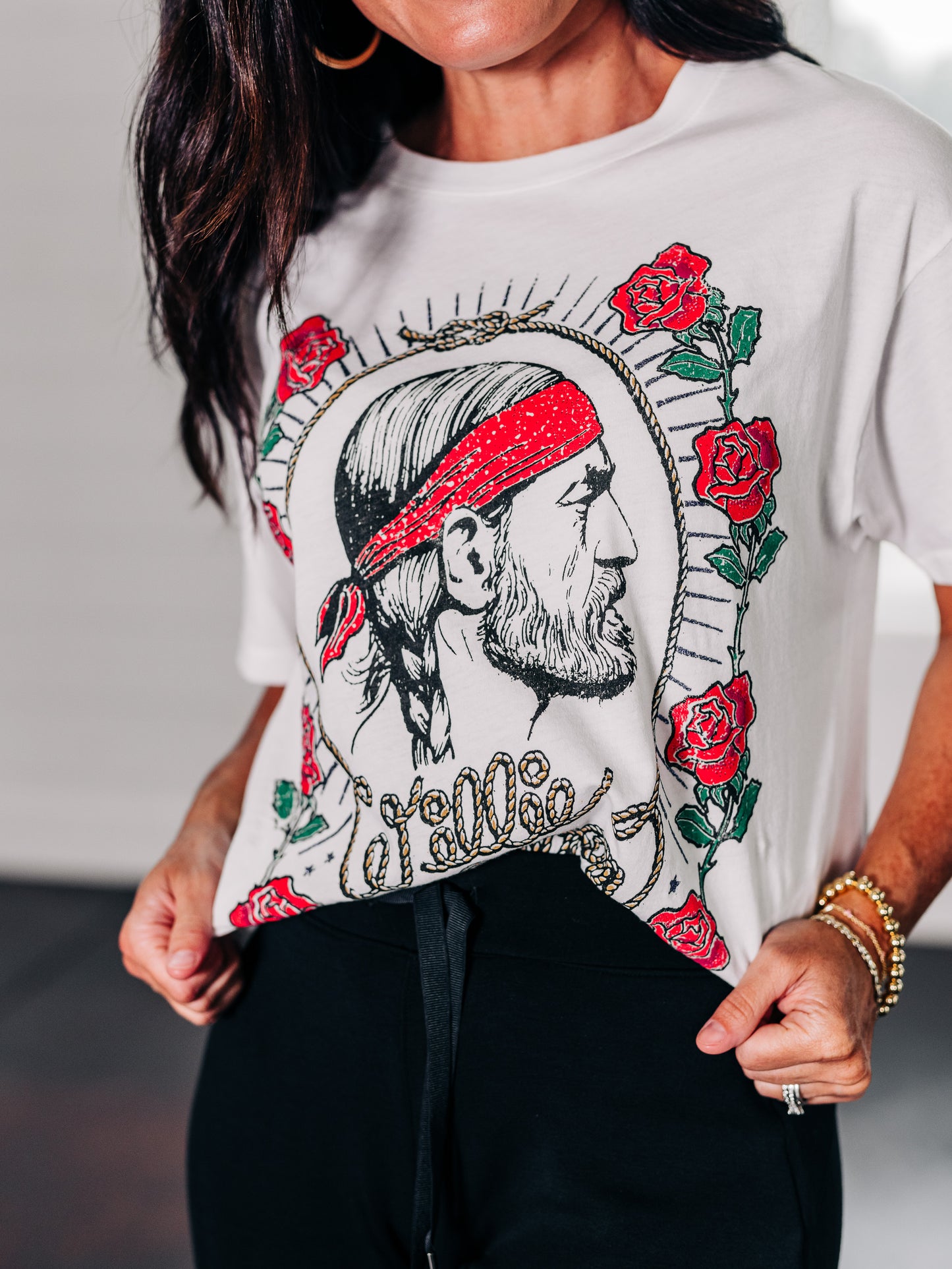 Willie Nelson Red Headed Stranger Boyfriend Tee