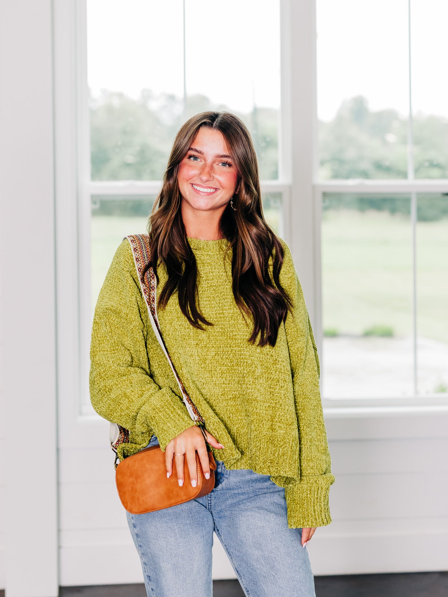 Follow Along Chartreuse Sweater