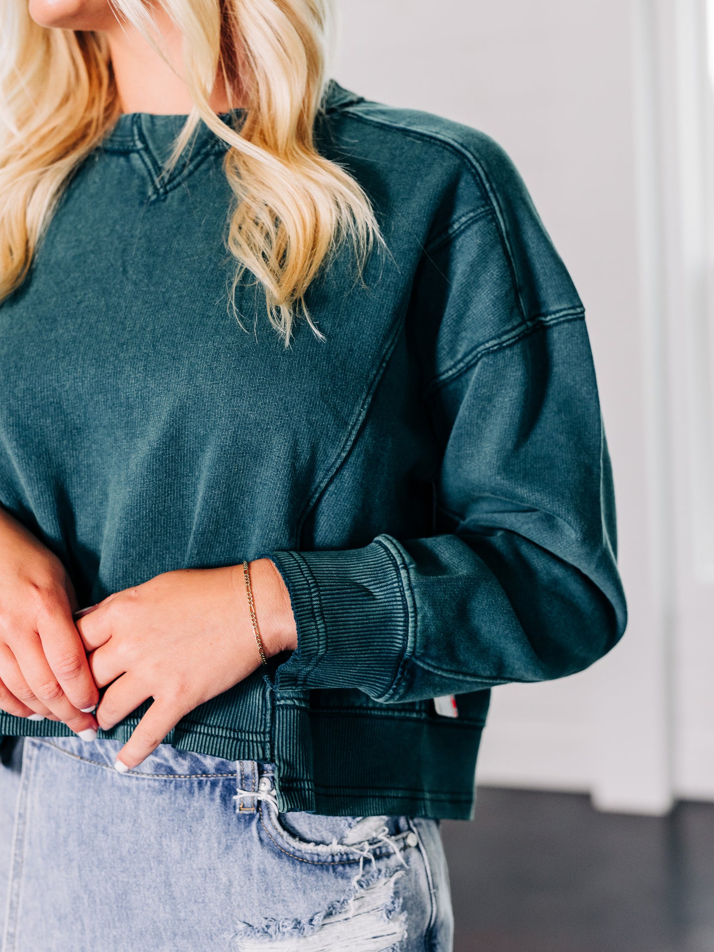 Intercept Pullover in Emerald Garden