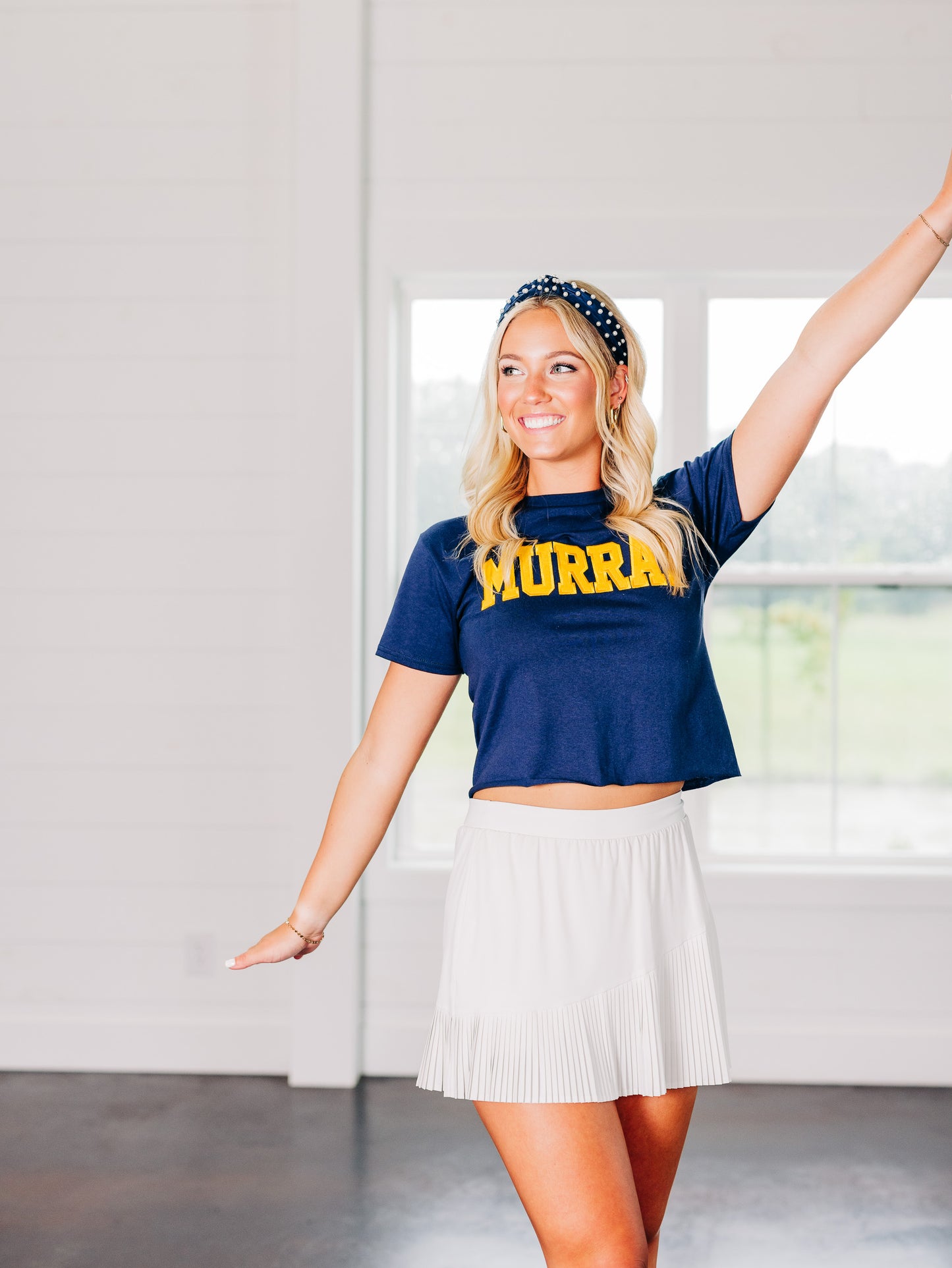 Murray Cropped Navy Tee