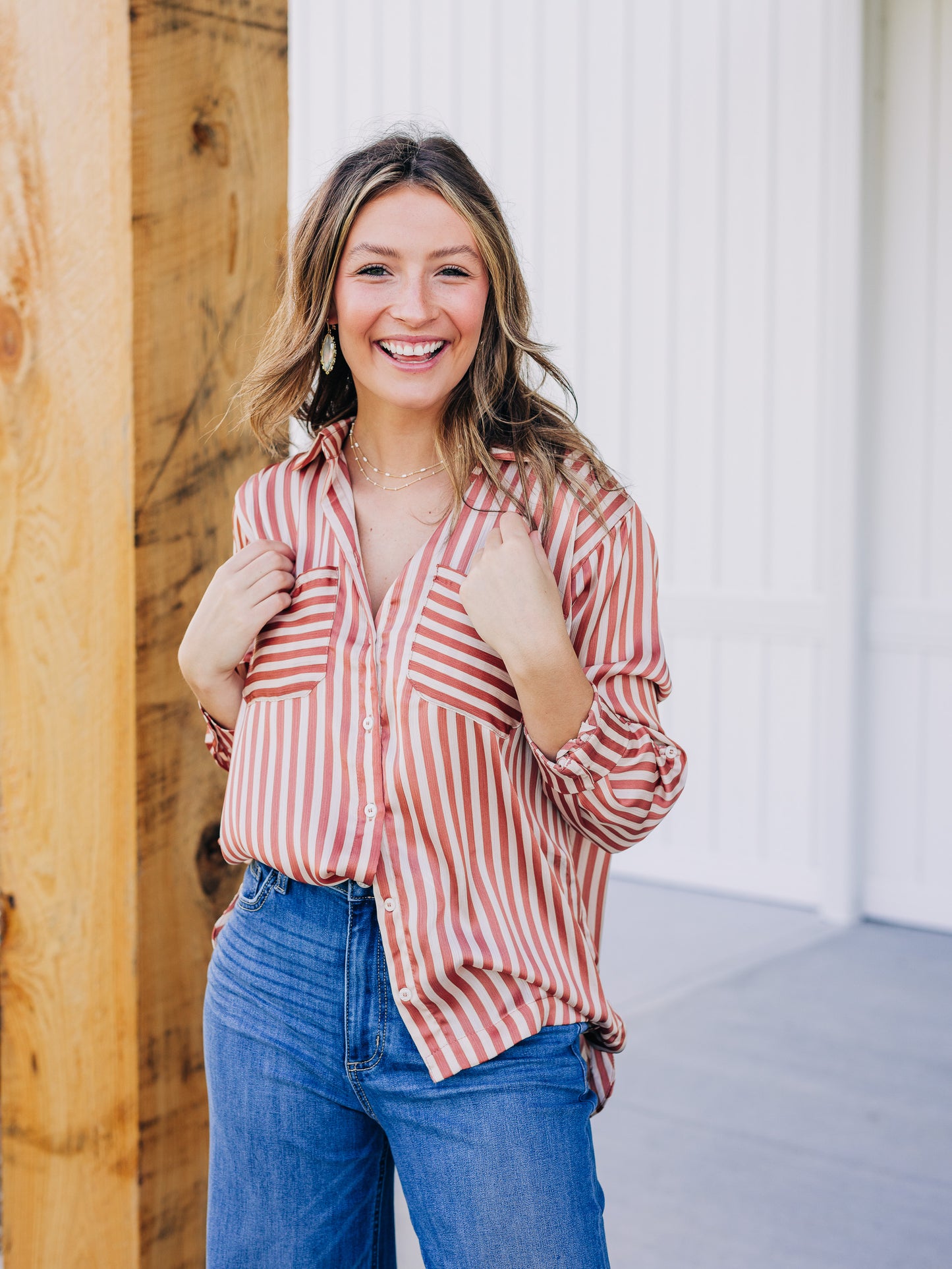 Big Ambitions Dusty Rose Top
