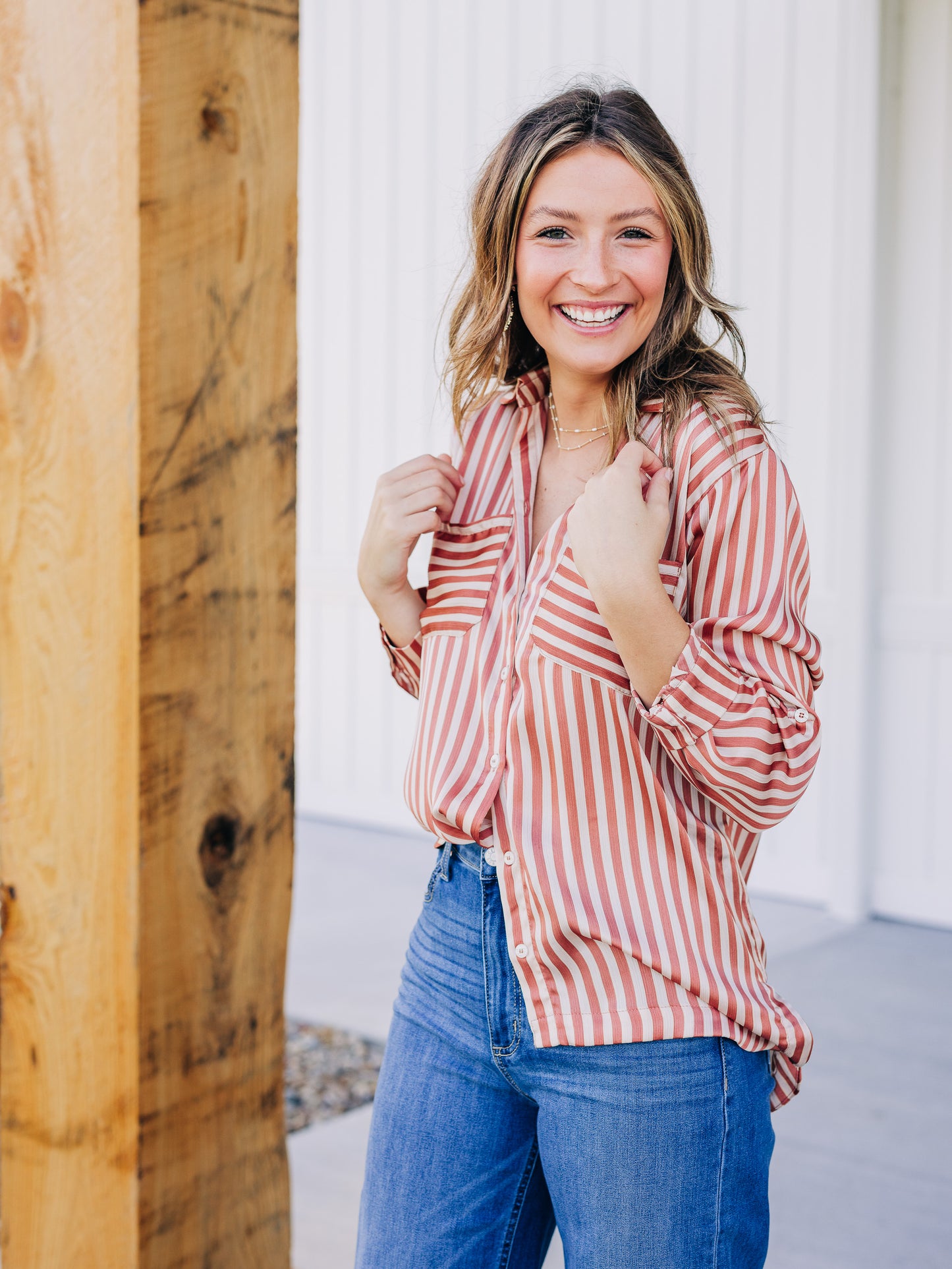 Big Ambitions Dusty Rose Top