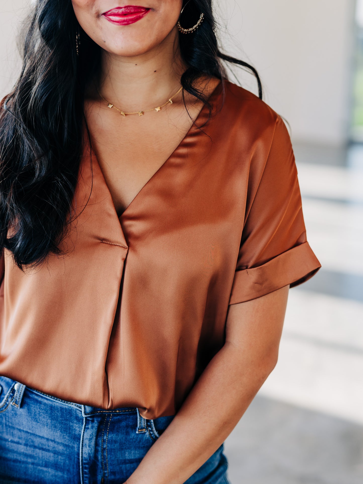 Boardroom Cutie Camel Top