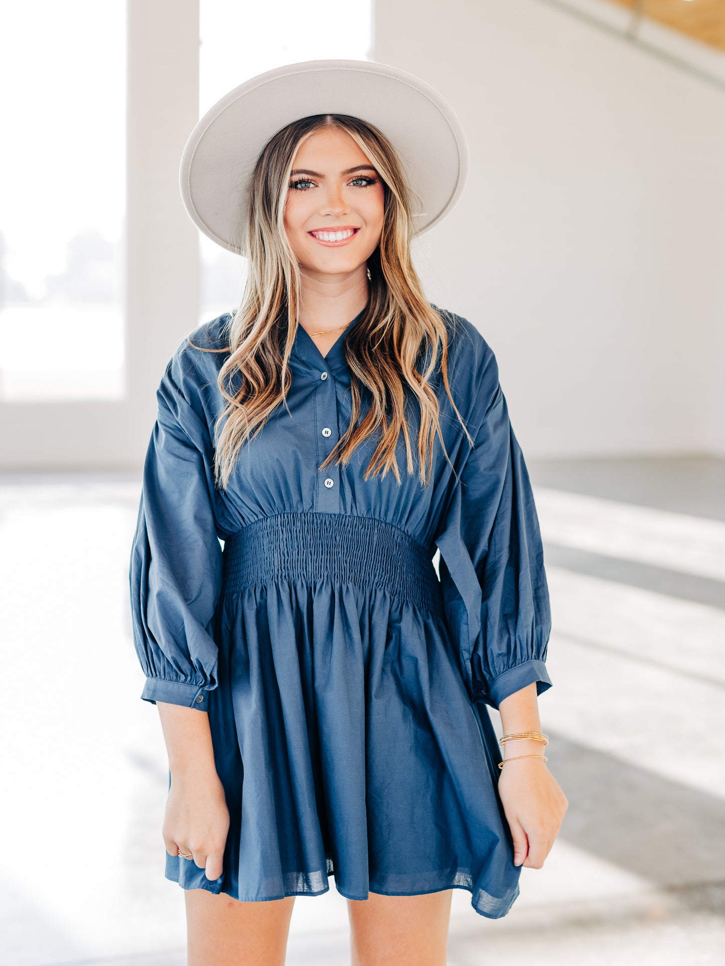 Hold Me Forever Denim Blue Dress
