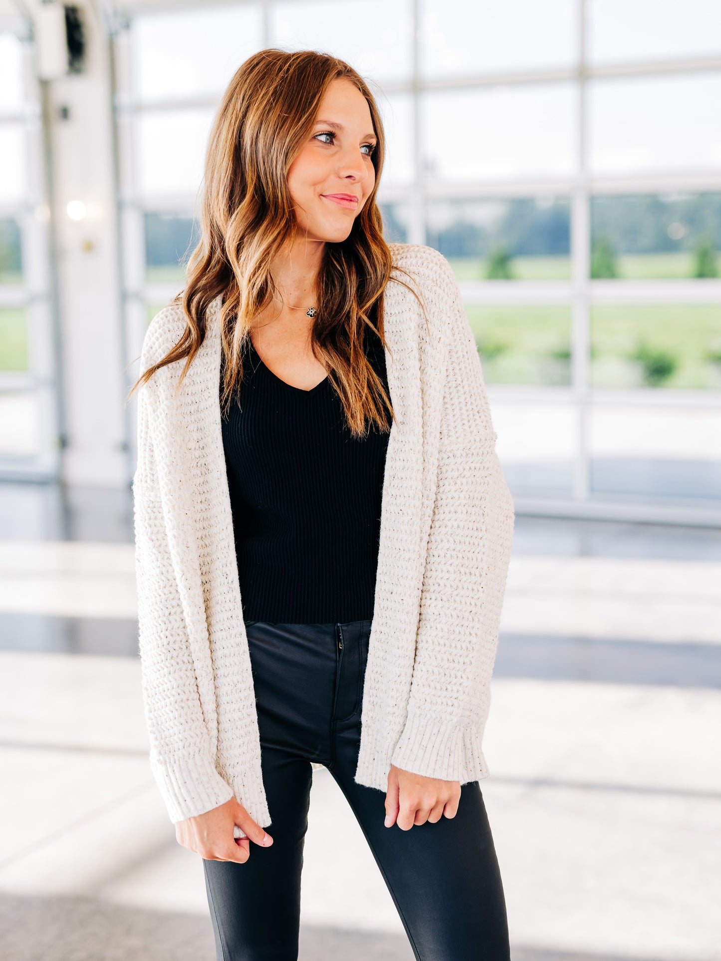 Word To The Wise Ivory Cardigan
