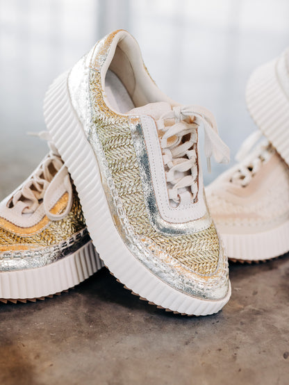 Dolen Sneaker in Gold Knit