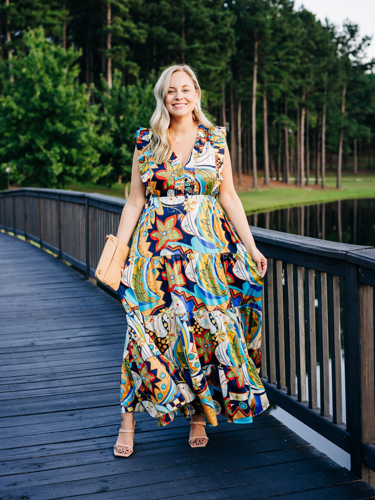 Going All Out Groovy Art Maxi Dress