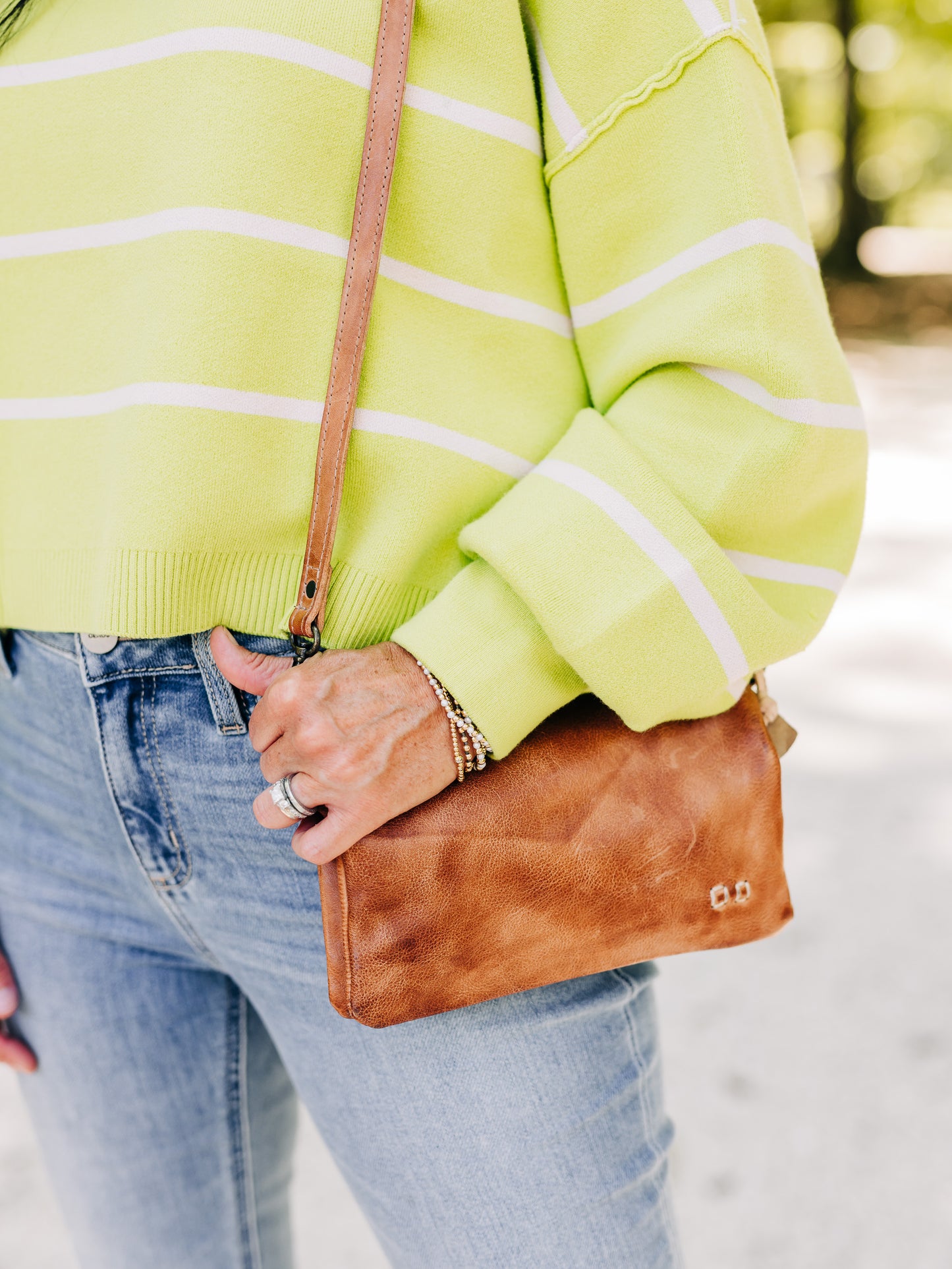 Cadence Tan Rustic Convertible Clutch