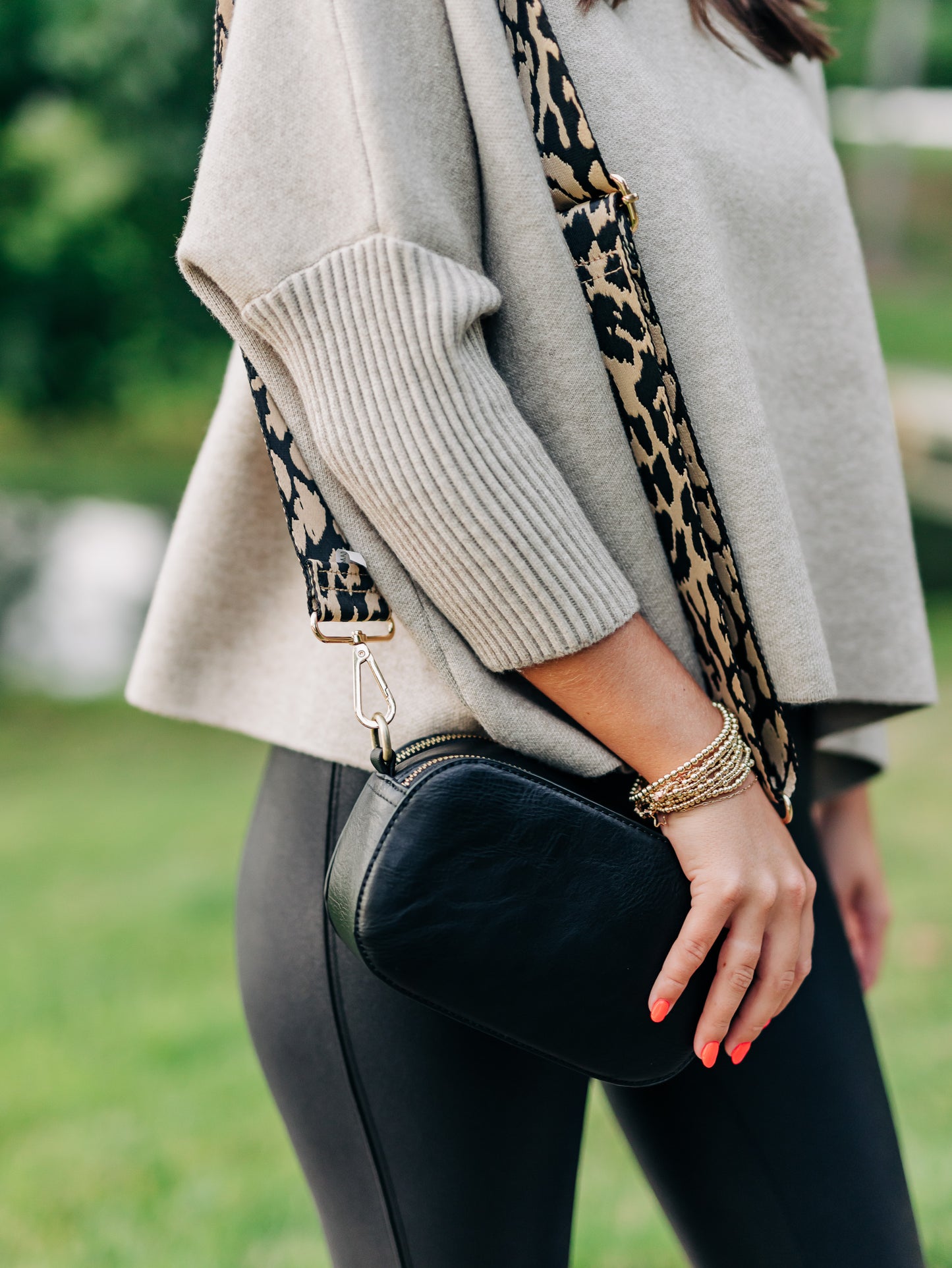 Layne Black Double Zip Mini Camera Crossbody