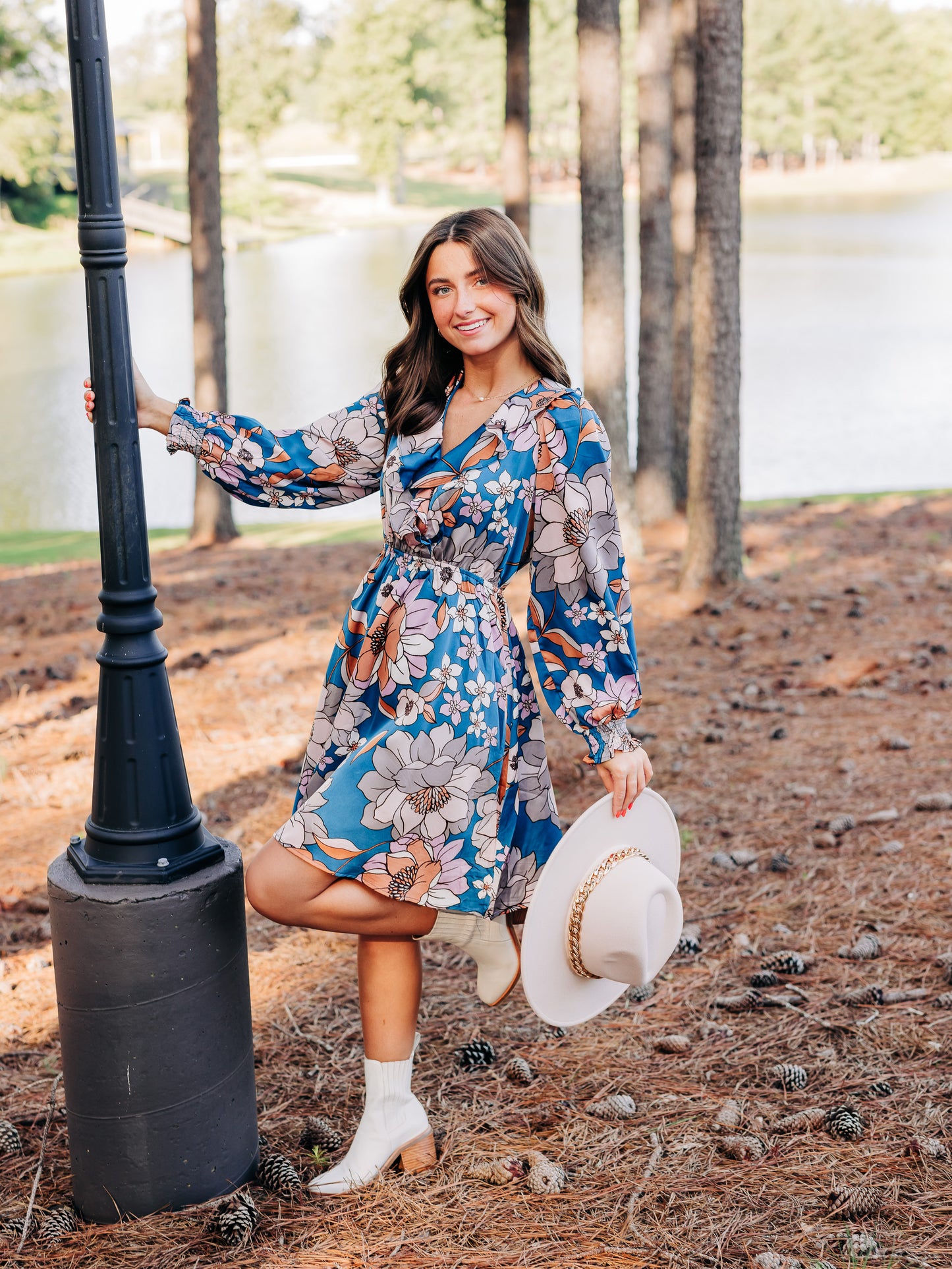 Capture The Moment Teal Multi Floral Dress