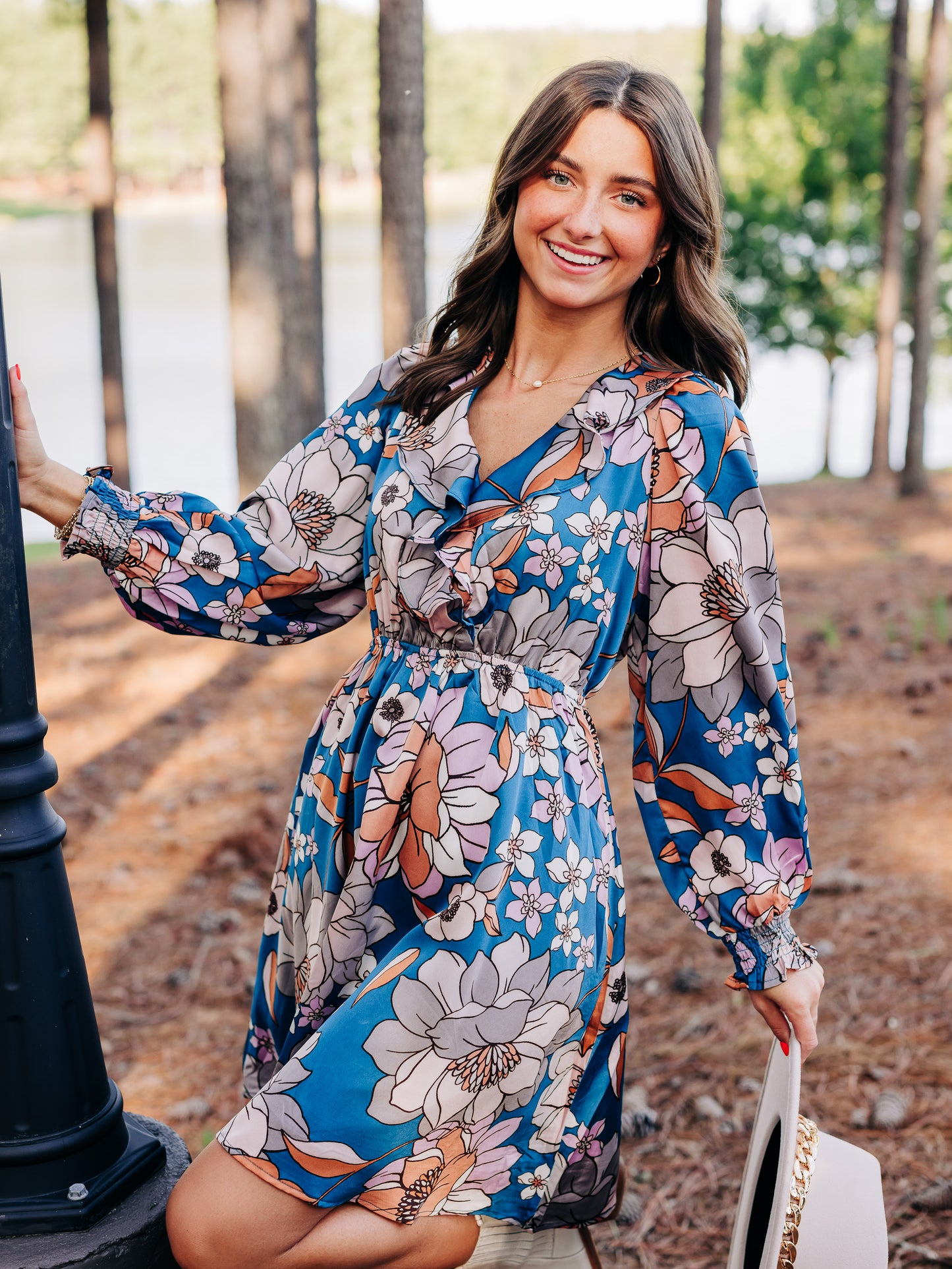 Capture The Moment Teal Multi Floral Dress