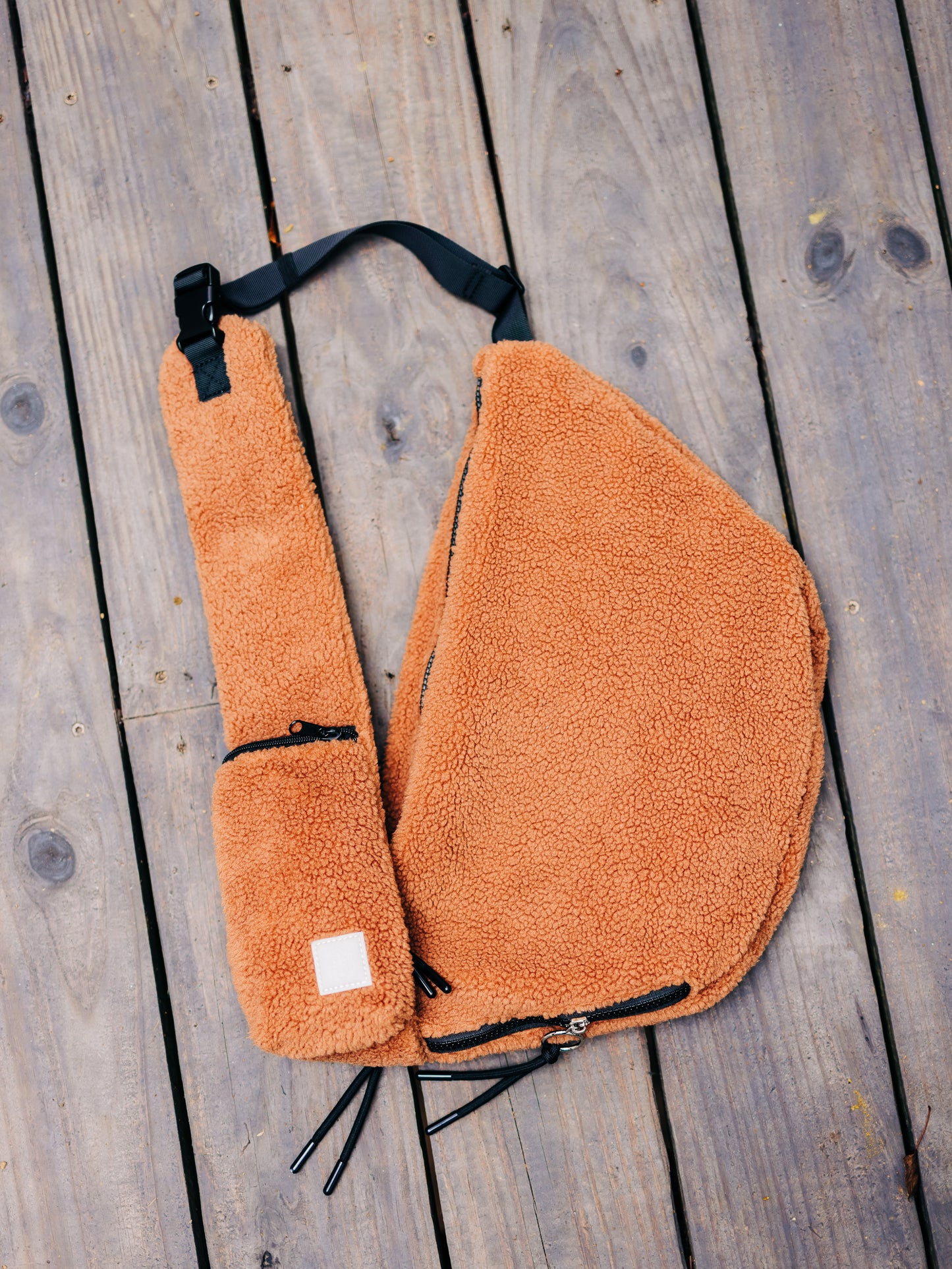 Overachiever Sherpa Coco Teddy Sling Bag