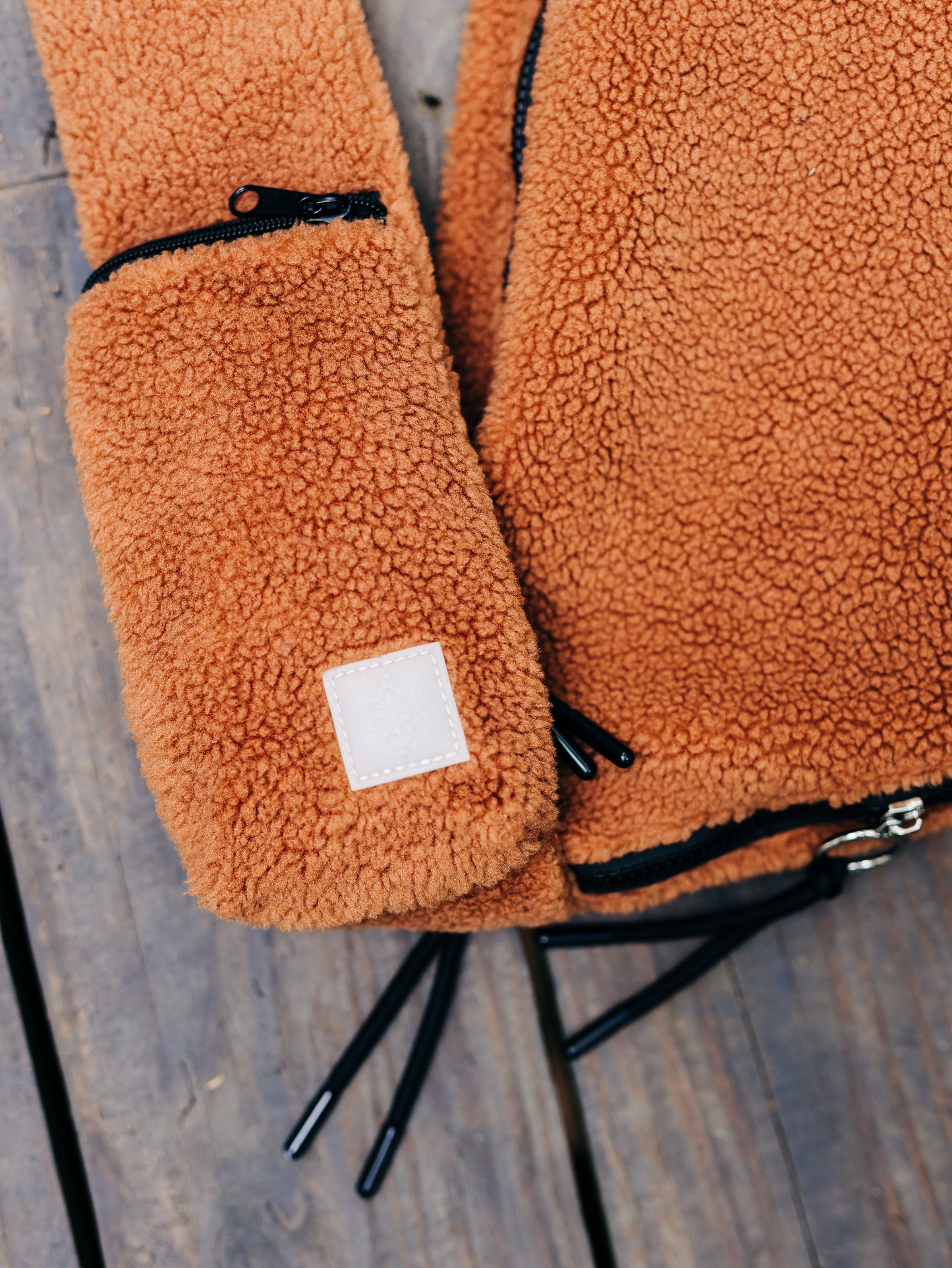 Overachiever Sherpa Coco Teddy Sling Bag