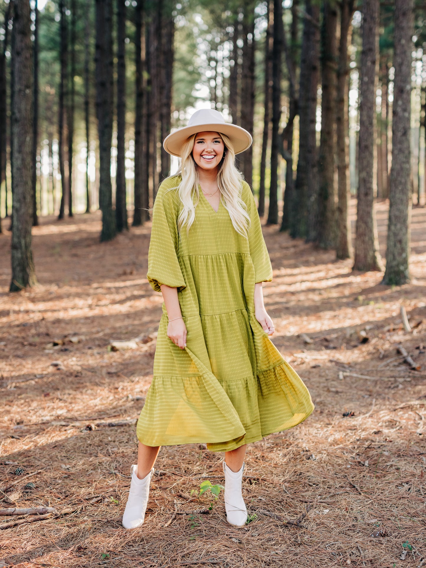 First To Know Dijon Dress