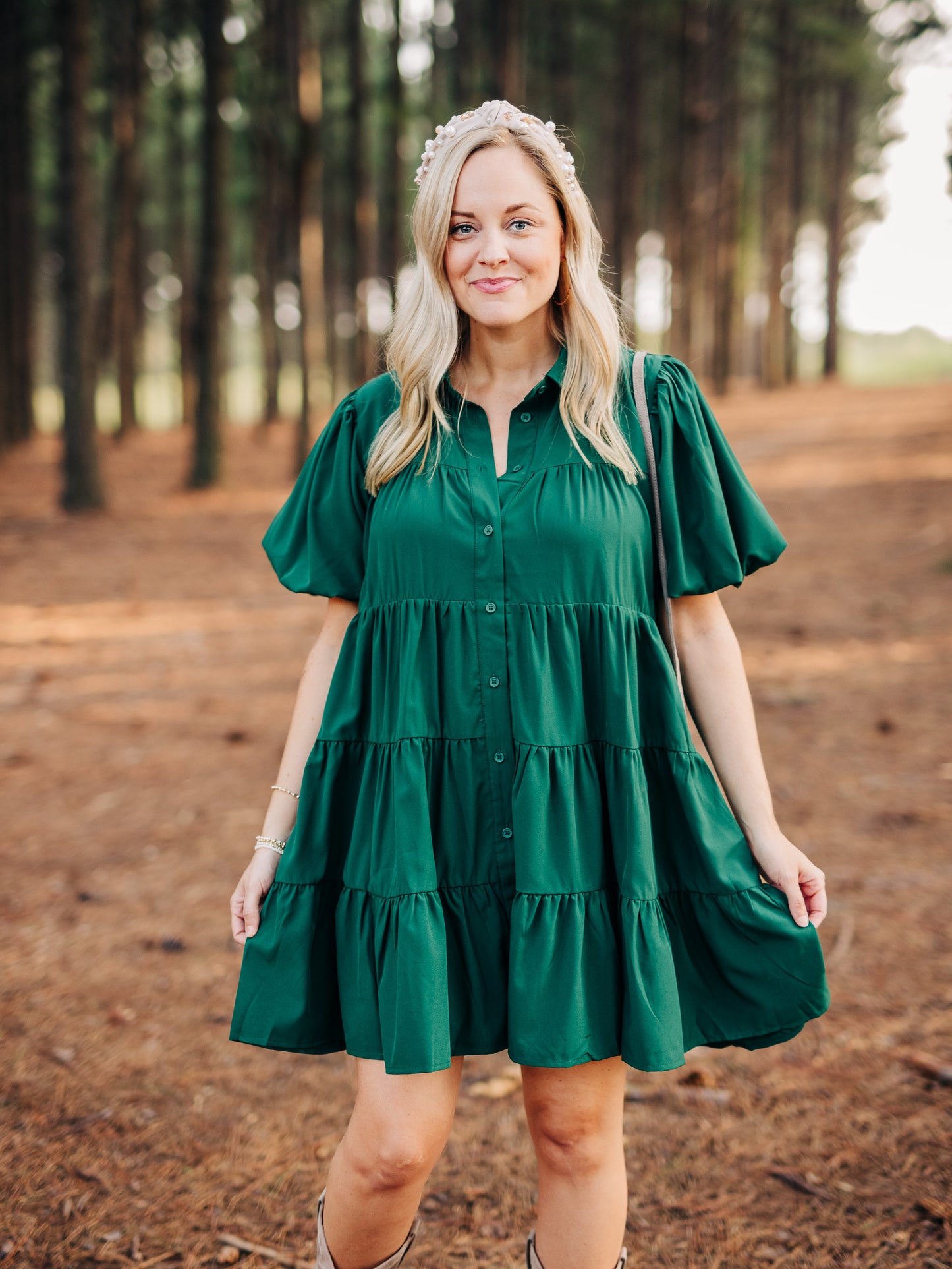 Every Day Dream Hunter Green Dress