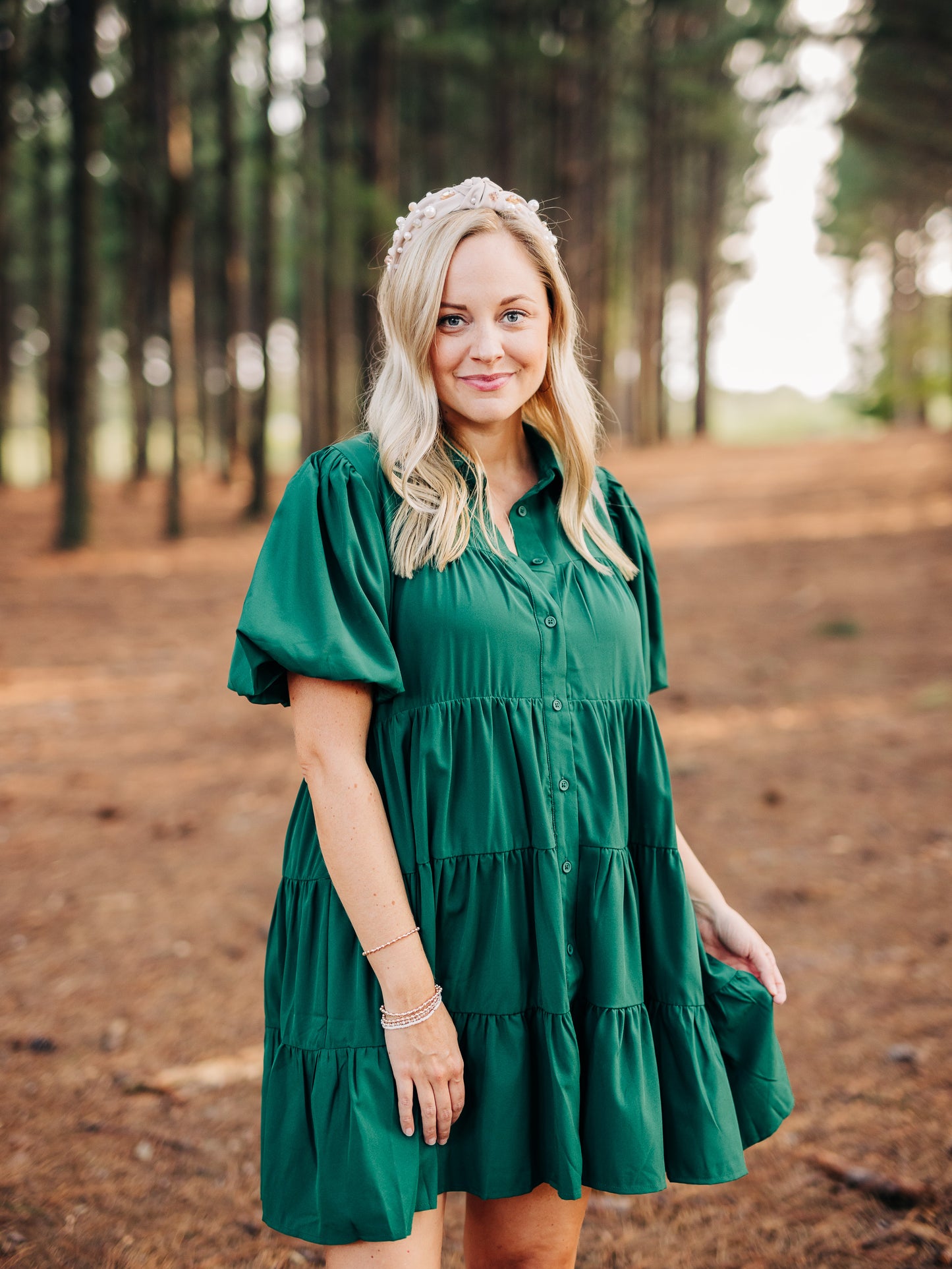 Every Day Dream Hunter Green Dress