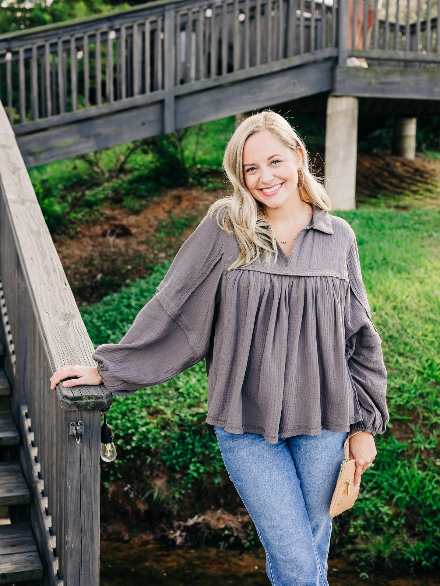 Never Without You Charcoal Top
