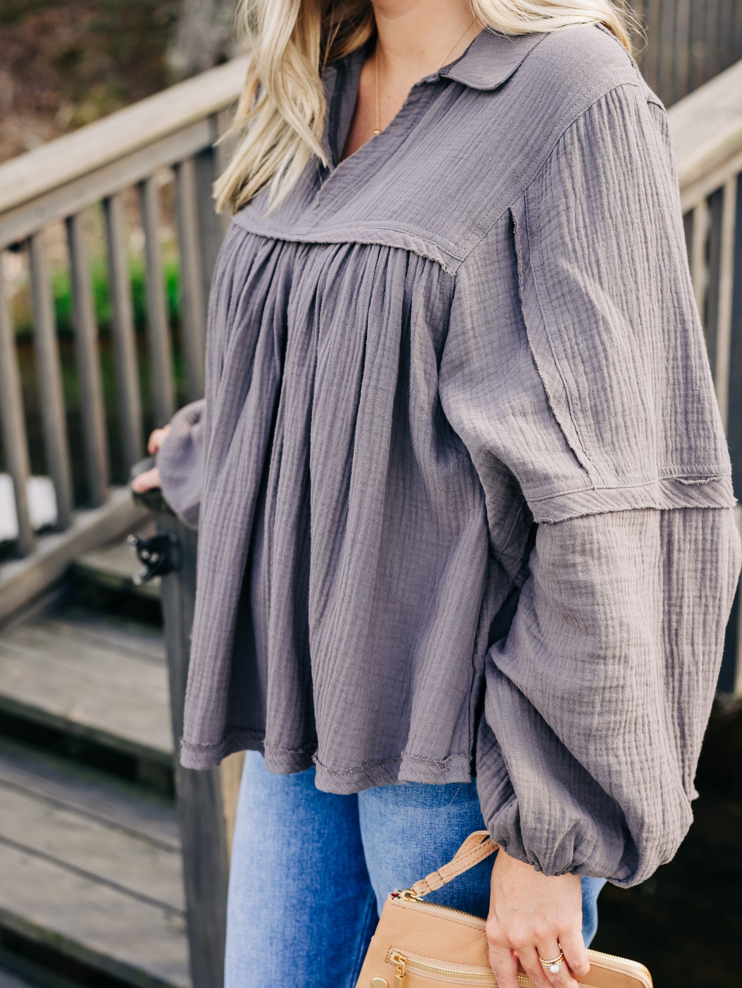Never Without You Charcoal Top