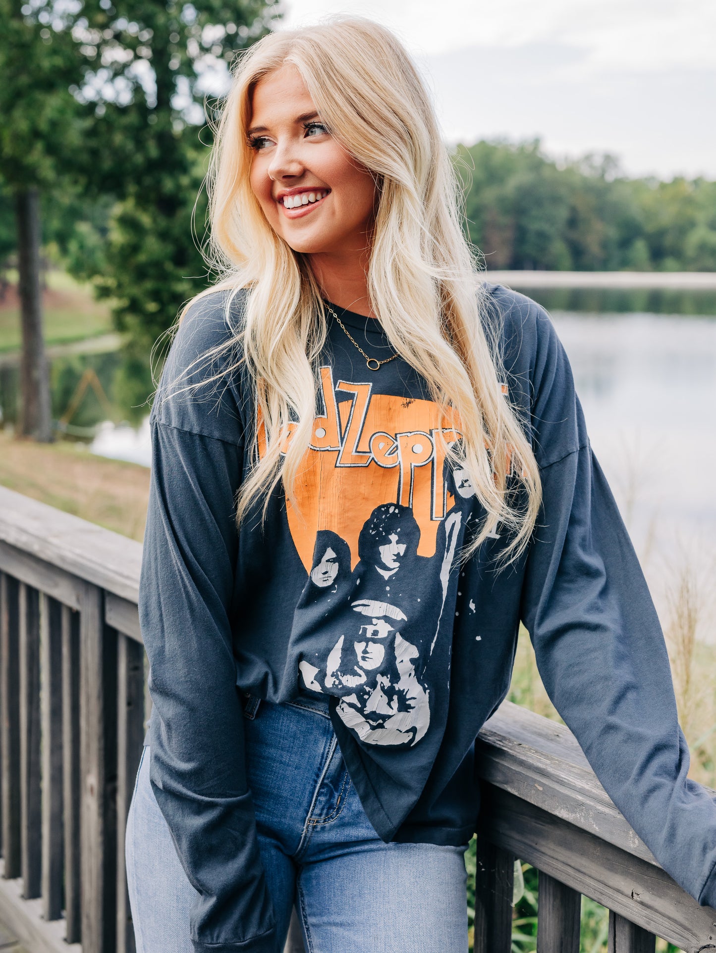 Led Zeppelin Portrait Long Sleeve Merch Tee