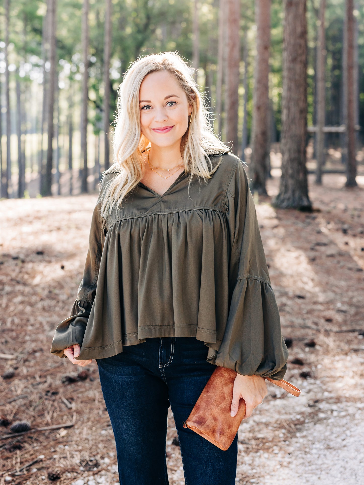 Change In The Air Olive Top