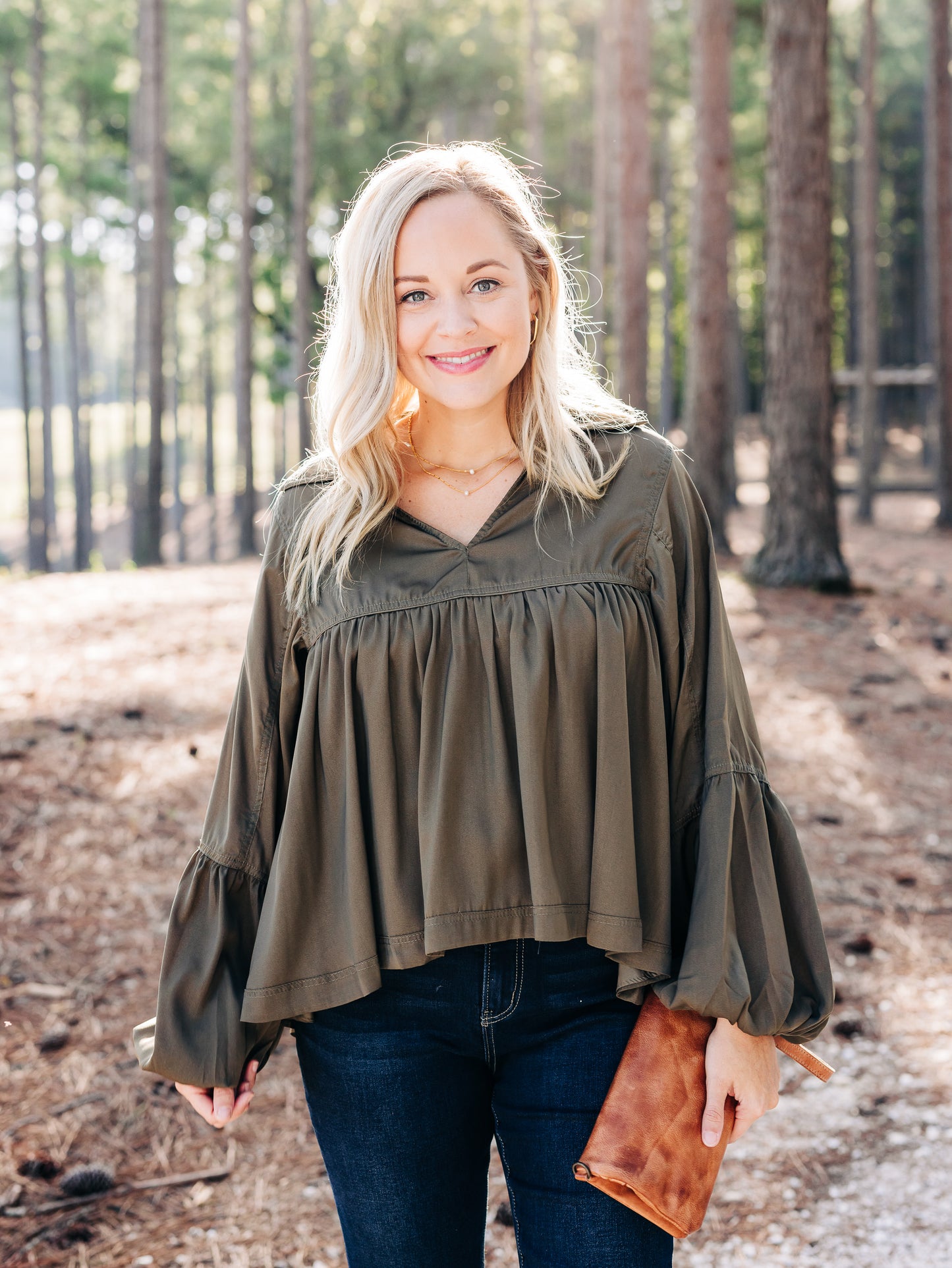 Change In The Air Olive Top