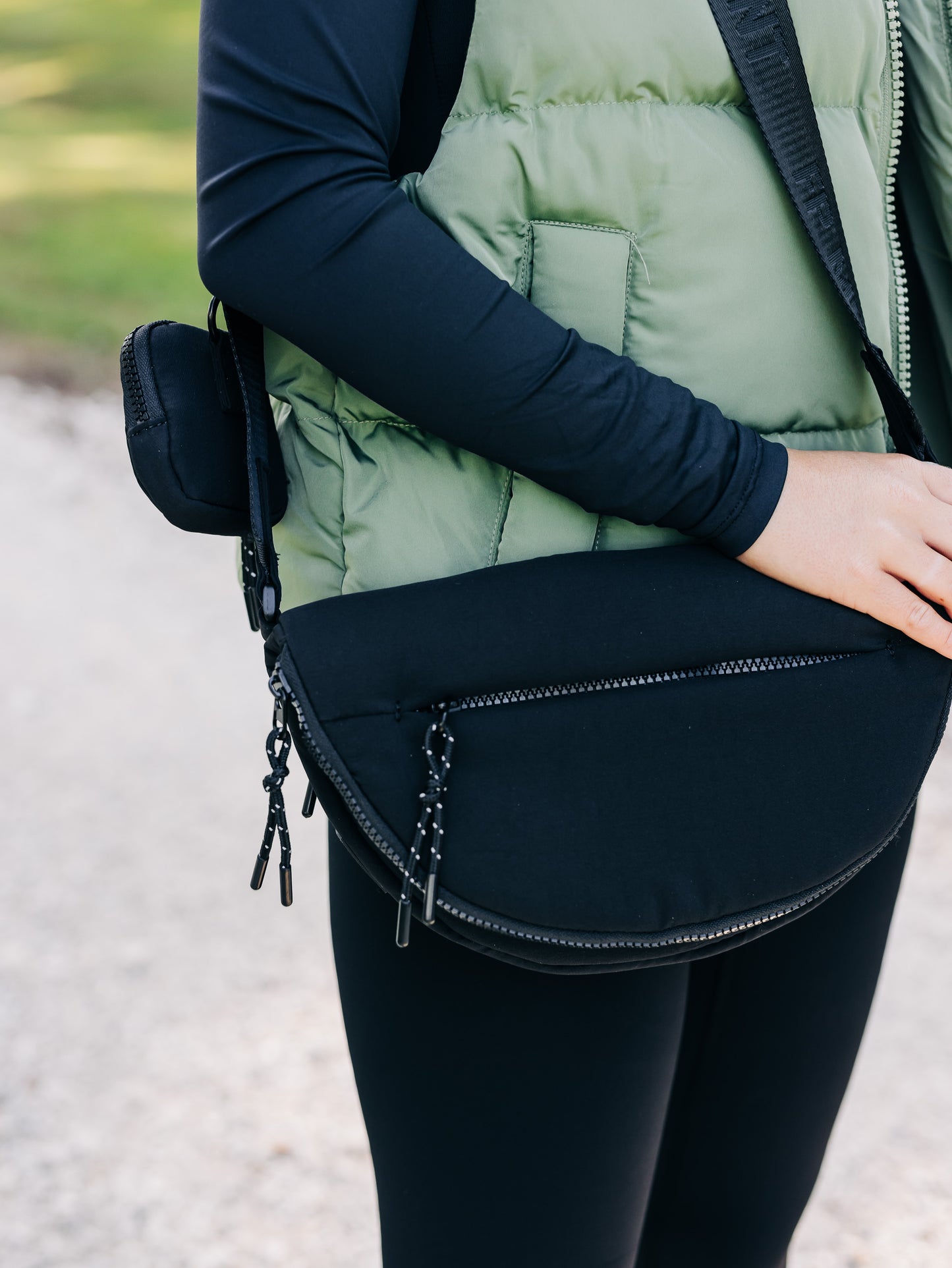 Hit The Trails Black Sling Bag
