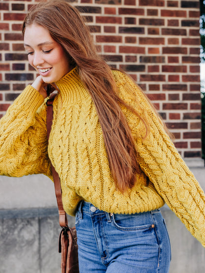 Warm Embrace Mustard Sweater