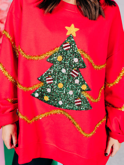 Rockin' Around The Christmas Tree Red Sweater