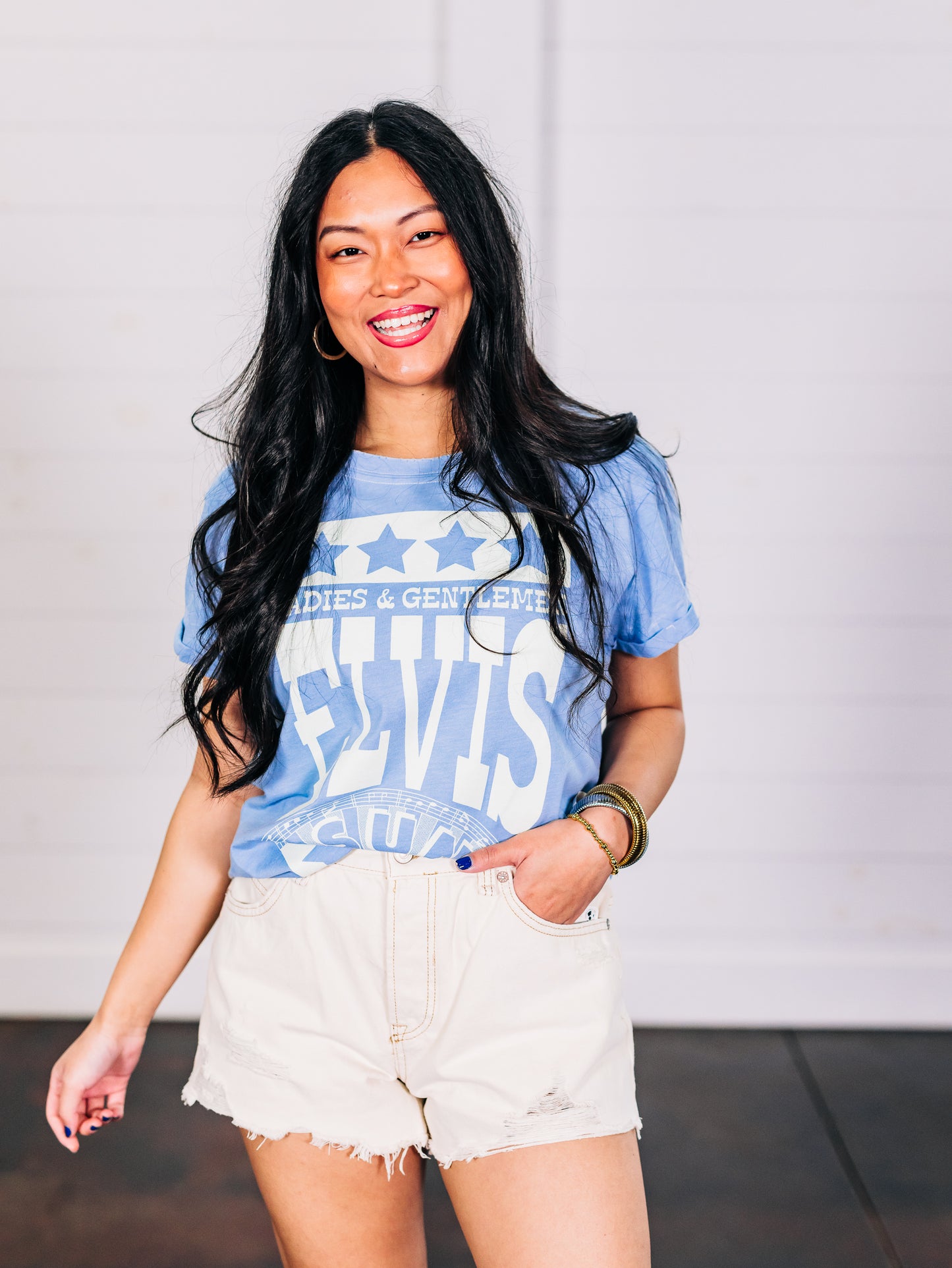 Now Or Never Ecru Denim Shorts