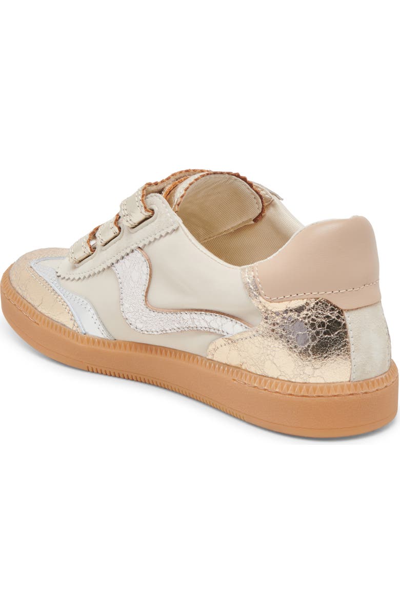 Notice Velcro Silver Gold Distressed Sneakers