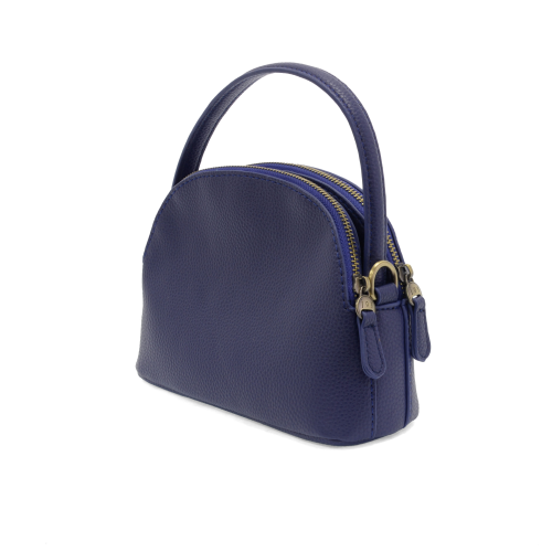 Larissa Double Zip Navy Crossbody Bag